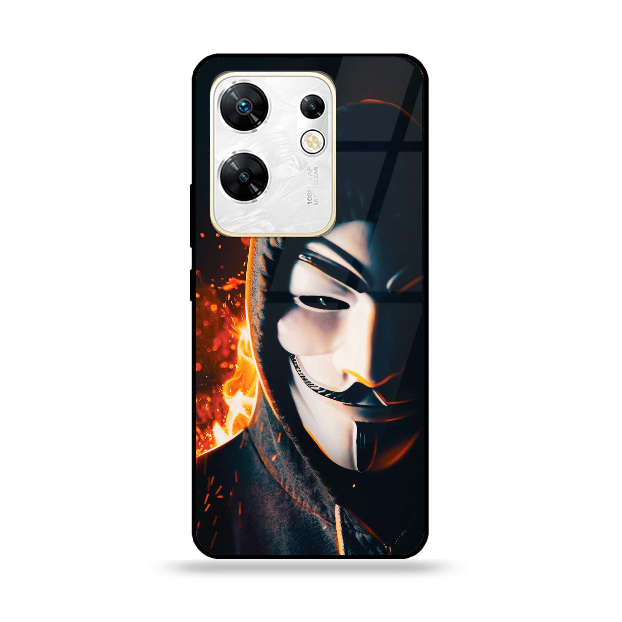 Infinix Zero 30 4G - Anonymous 2.0 Series - Premium Printed Glass soft Bumper shock Proof Case