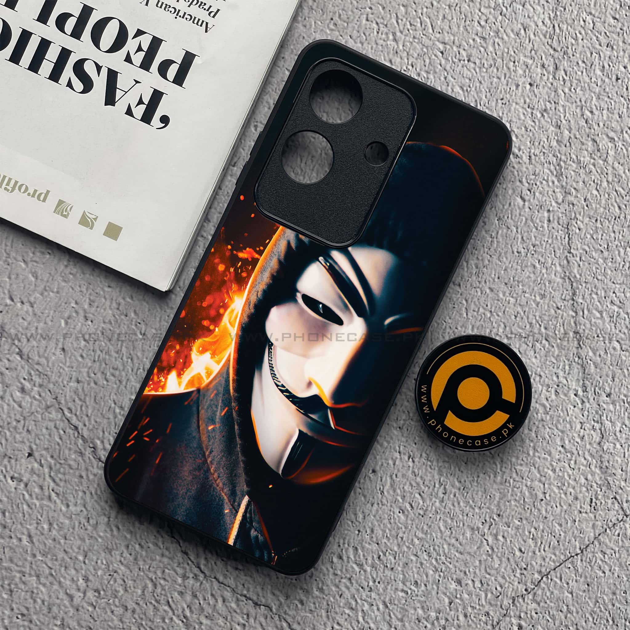 Realme Note 60x - Anonymous 2.0 Series - Premium Metal  Printed soft Bumper shock Proof Case