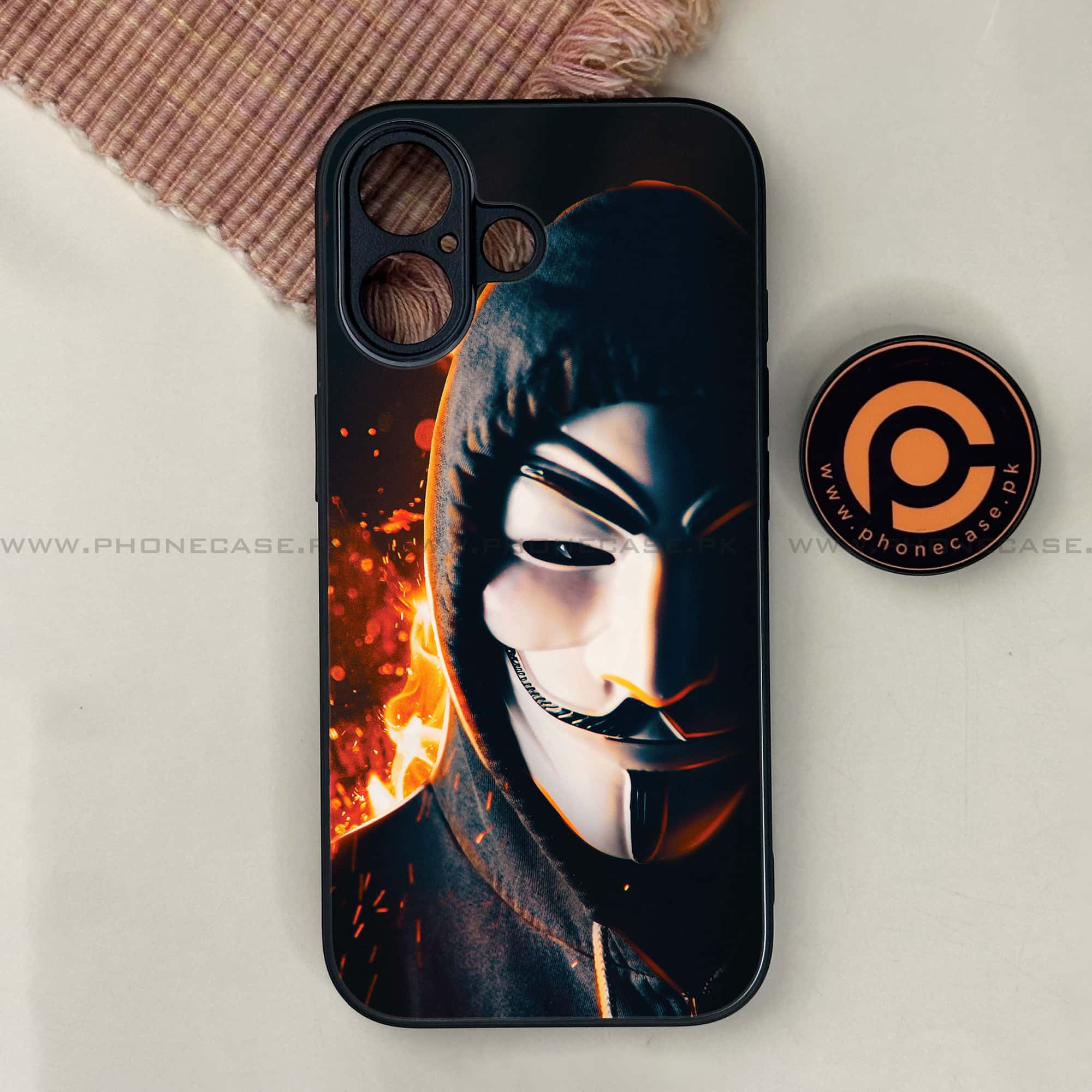 iPhone 17 - Anonymous 2.0 Series - Premium Printed Glass soft Bumper shock Proof Case