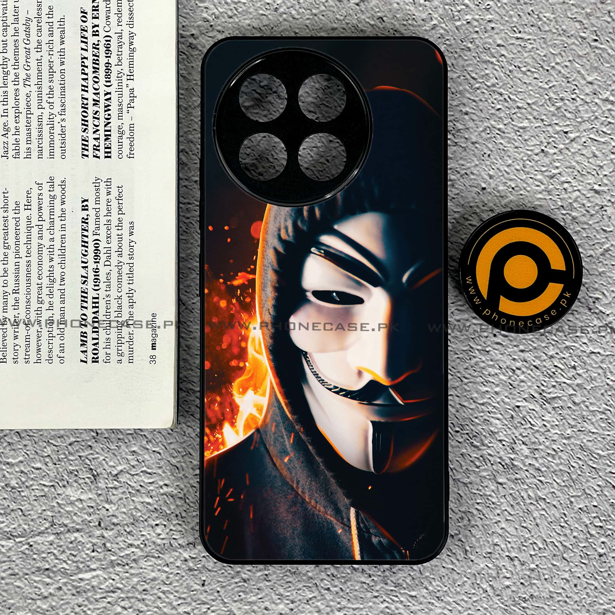 OnePlus 13R - Anonymous 2.0 Series - Premium Printed Glass soft Bumper shock Proof Case