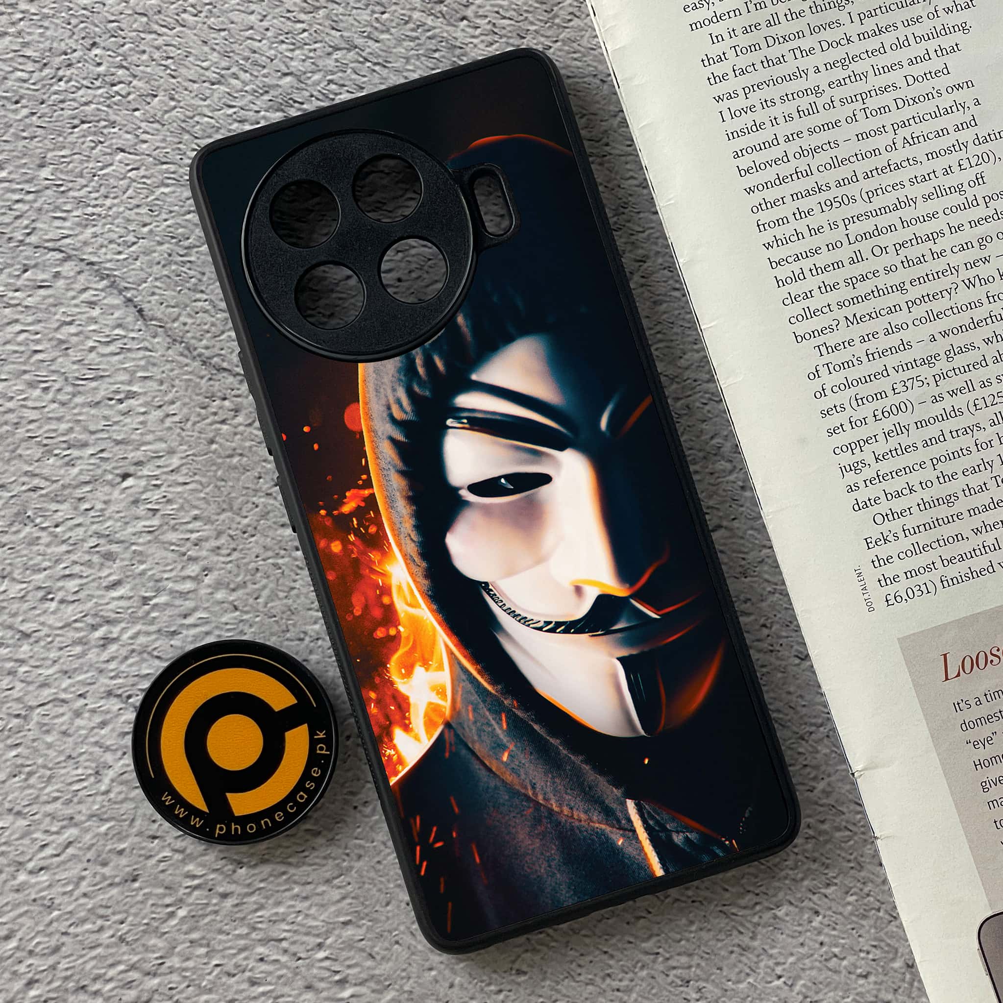 Tecno Spark 20 pro plus - Anonymous 2.0 Series - Premium Printed Glass soft Bumper shock Proof Case