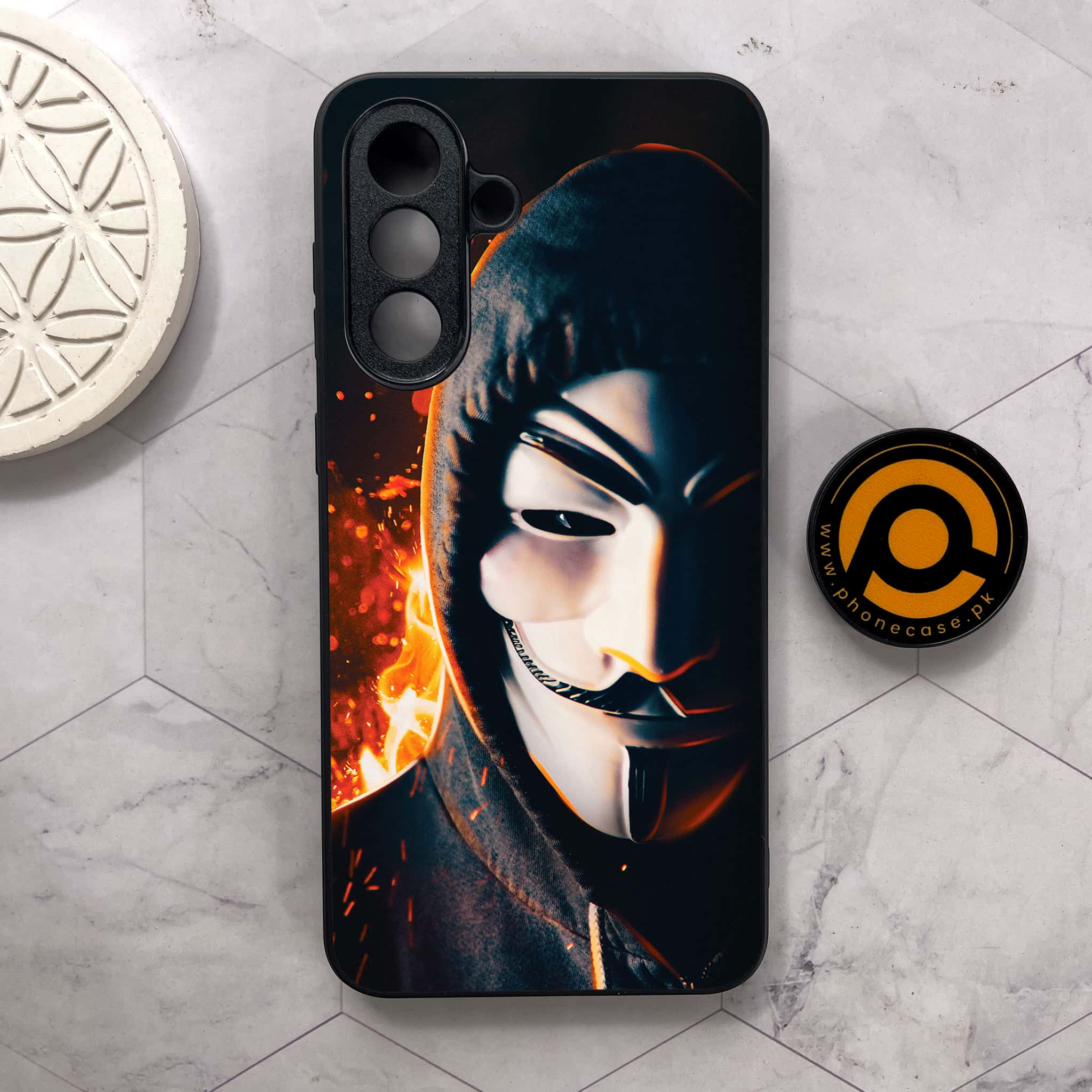 Samsung Galaxy A26 5G - Anonymous 2.0 Series - Premium Metal Printed soft Bumper shock Proof Case