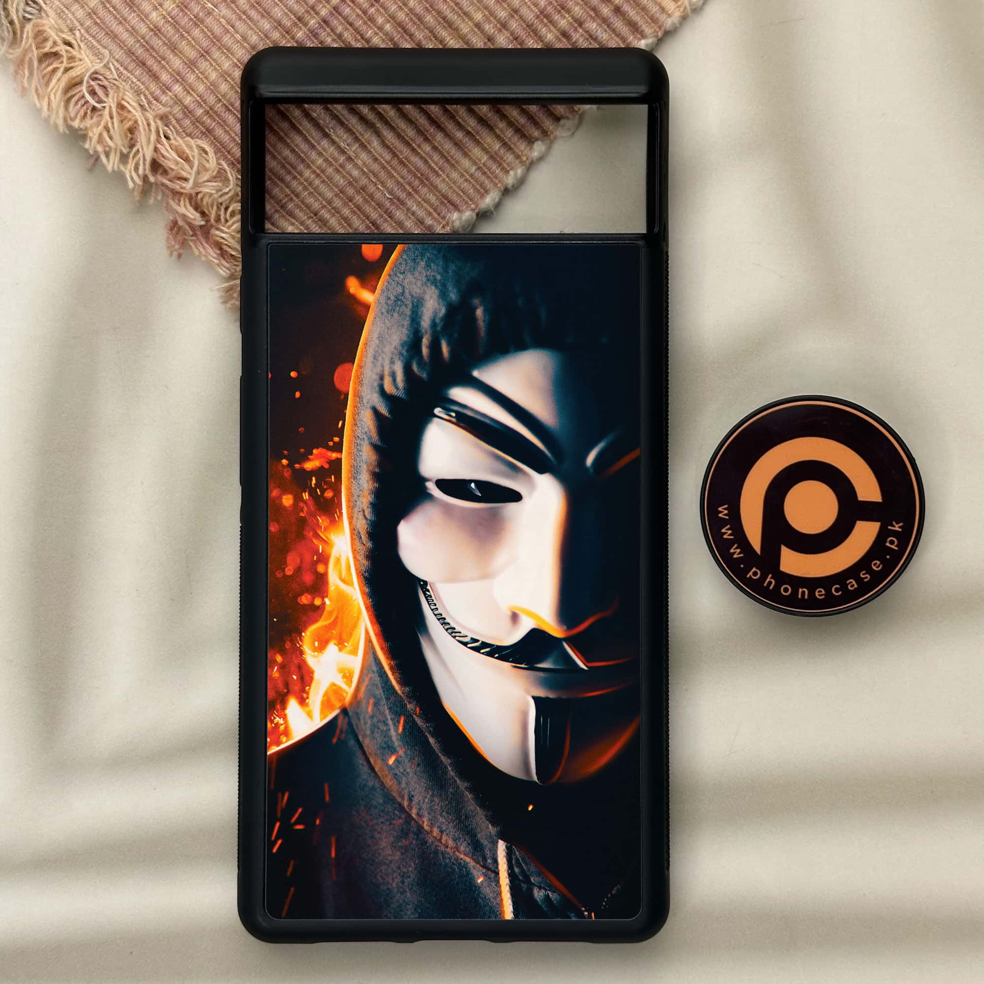 Google Pixel 6 - Anonymous 2.0 Series - Premium Metal Printed soft Bumper Shock Proof Case