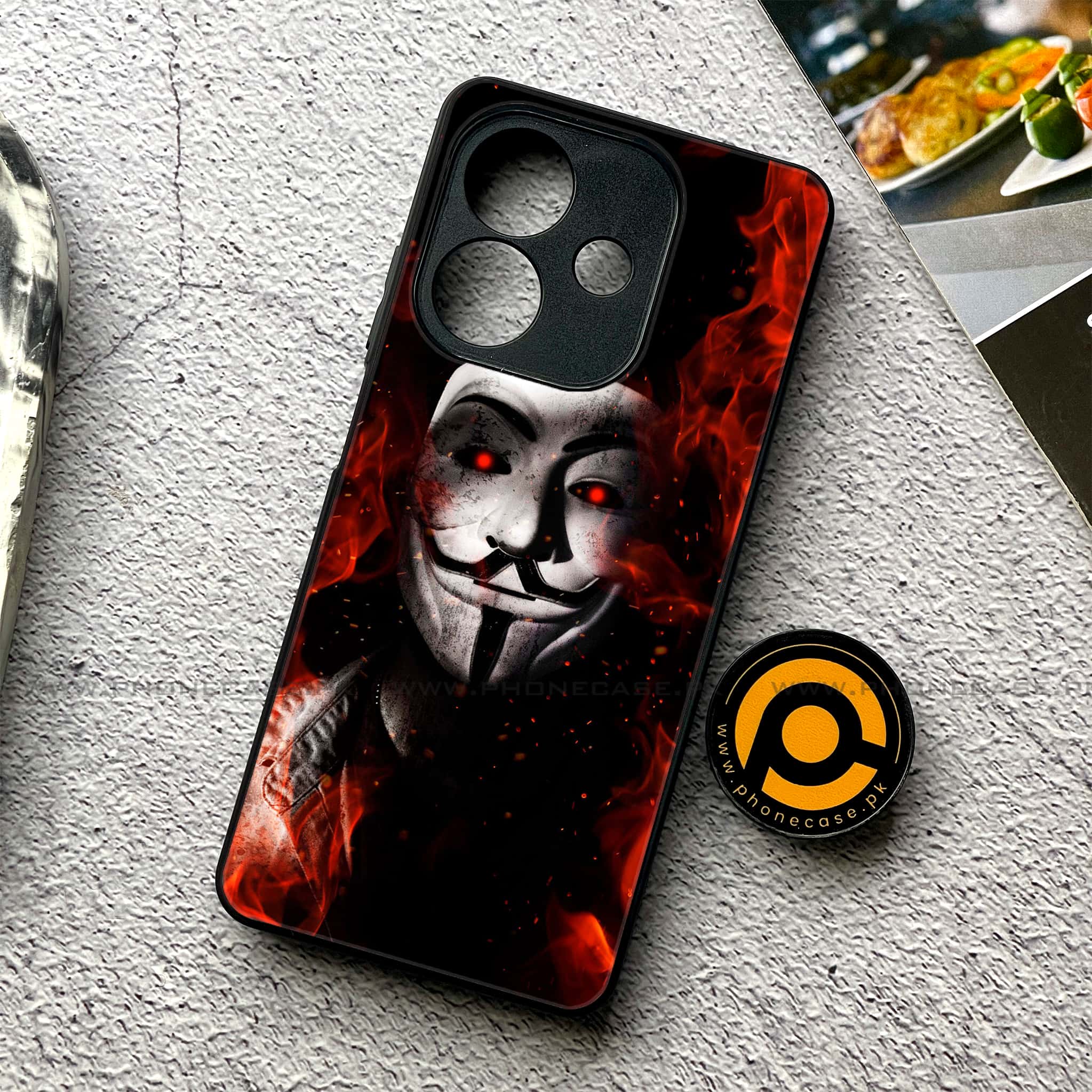 Oppo A5i - Anonymous 2.0 Series - Premium Metal Printed soft Bumper shock Proof Case