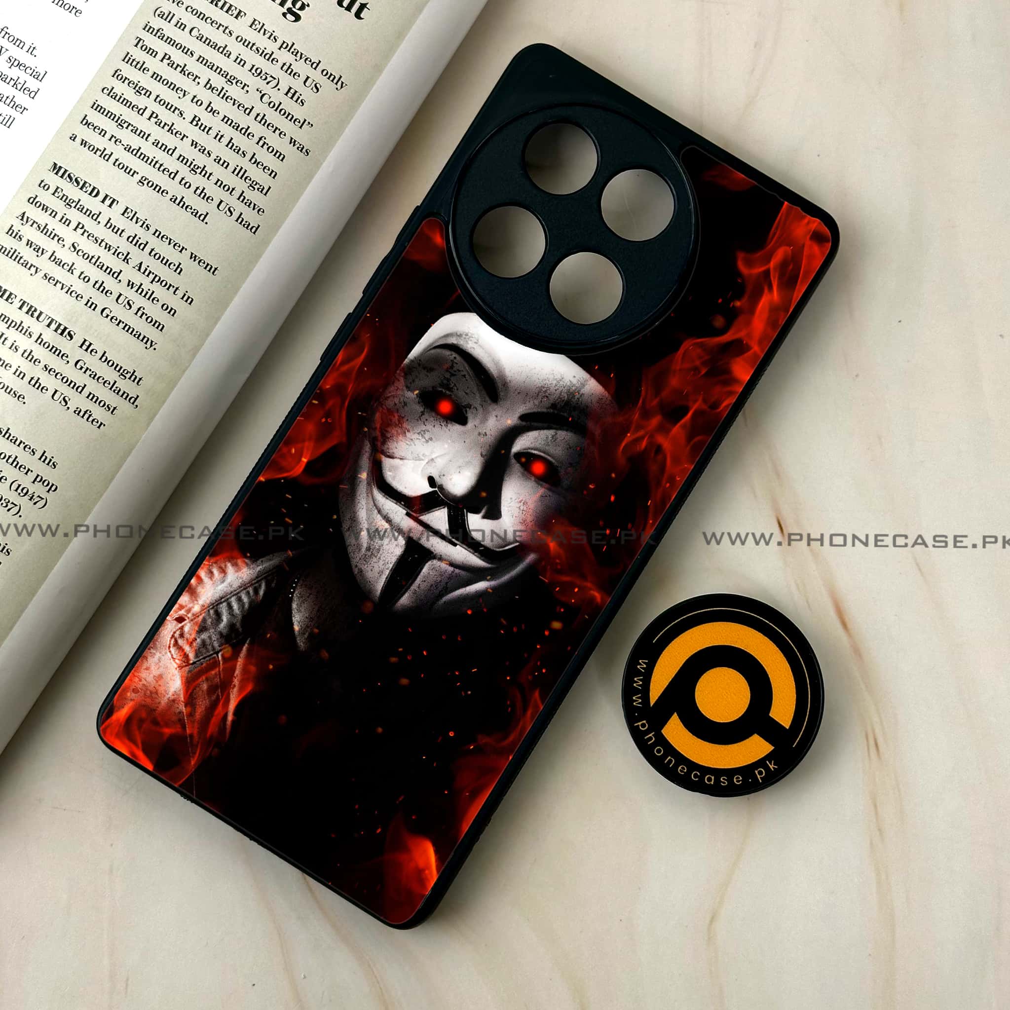 Tecno Camon 30s - Anonymous 2.0 Series - Premium Metal Printed soft Bumper shock Proof Case