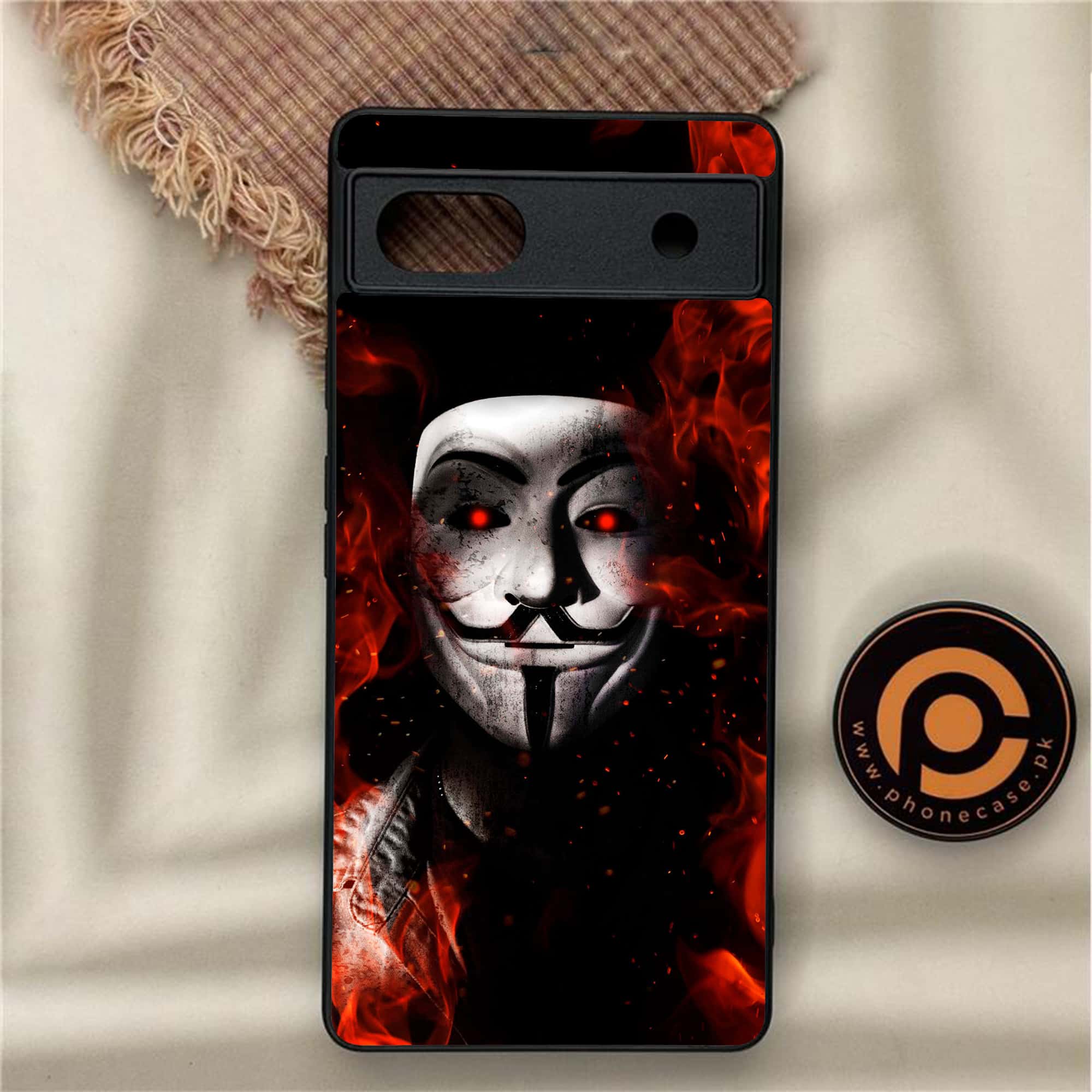 Google Pixel 6A - Anonymous 2.0 Series - Premium Metal Printed soft Bumper Shock Proof Case