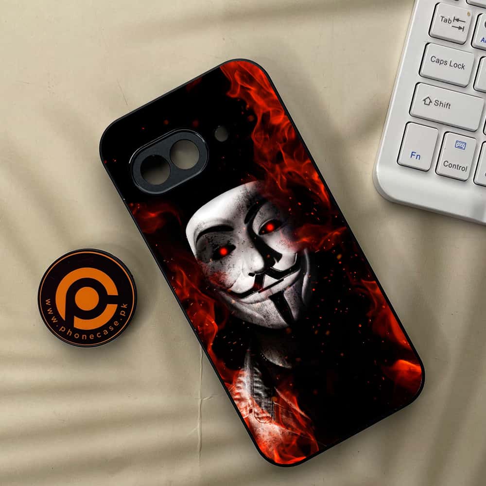Google Pixel 9a - Anonymous 2.0 Series - Premium Metal Printed soft Bumper Shock Proof Case