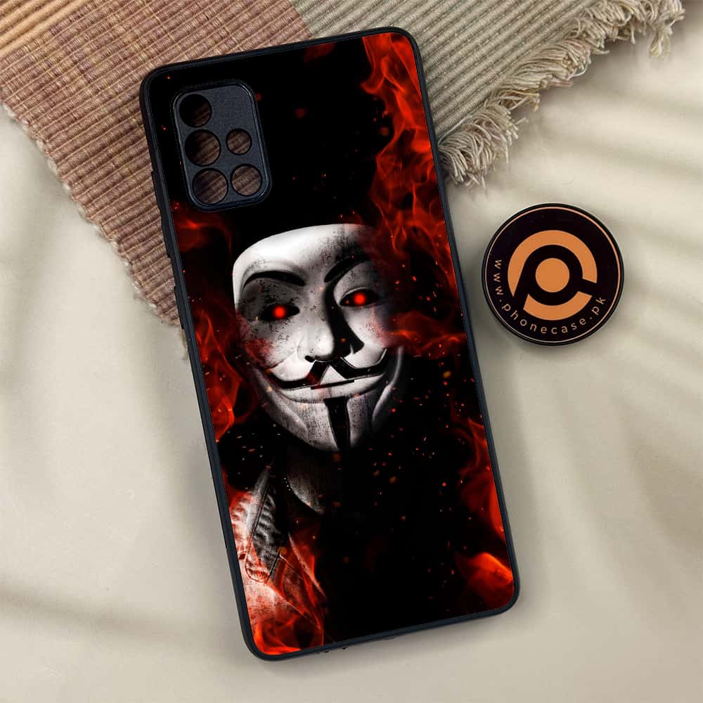 Samsung Galaxy A71 - Anonymous 2.0 Series - Premium Metal Printed soft Bumper shock Proof Case
