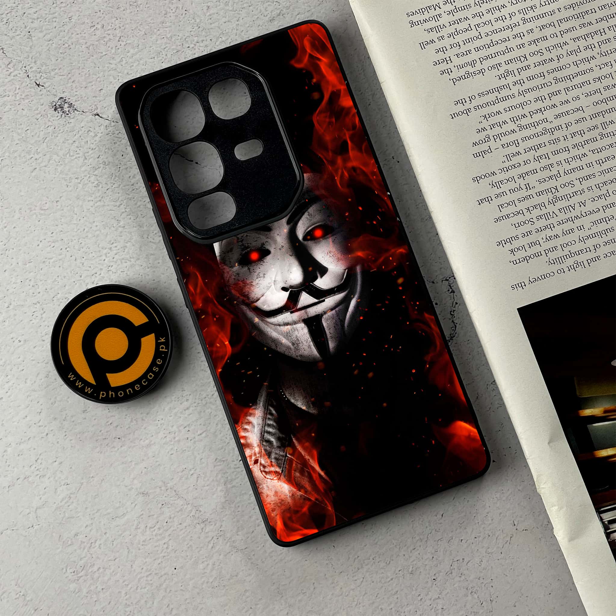 Infinix Note 50 Pro Plus - Anonymous 2.0 Series - Premium Metal Printed Soft Bumper Shockproof Case