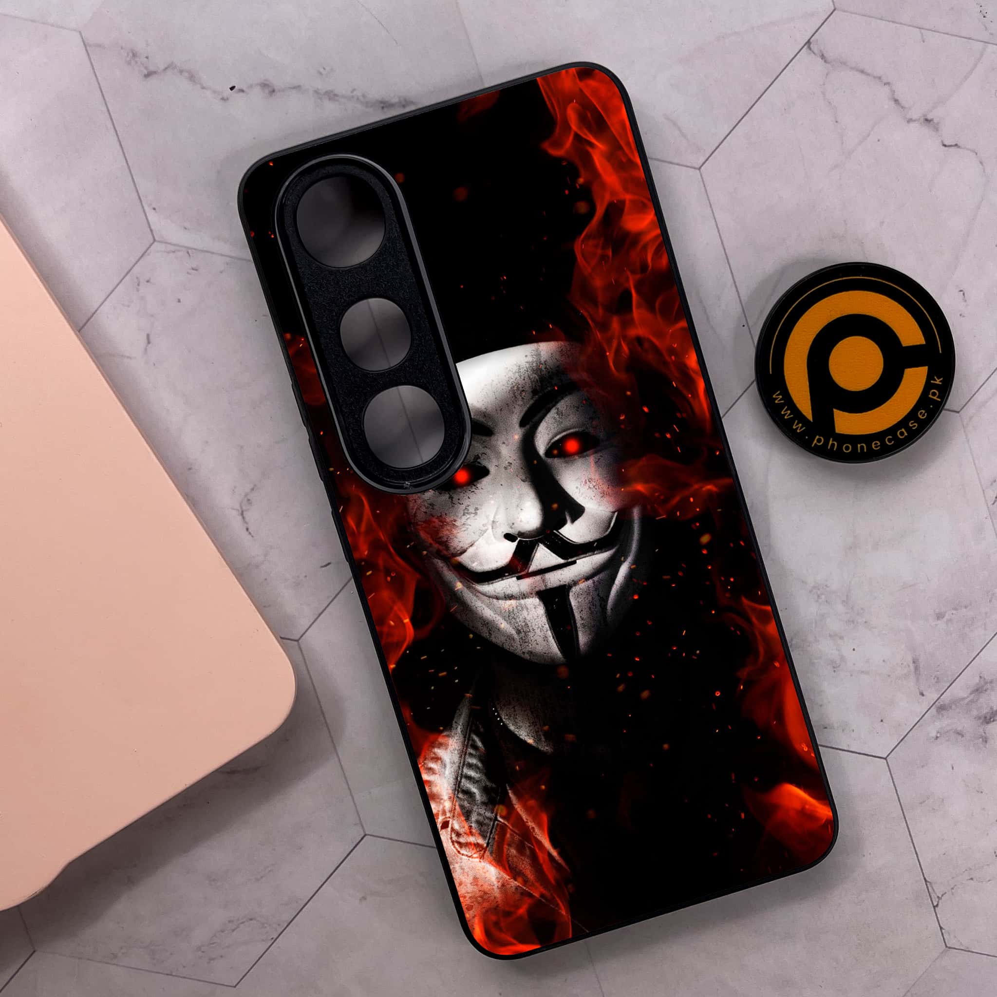Vivo V50 Lite - Anonymous 2.0 Series - Premium Metal Printed soft Bumper shock Proof Case