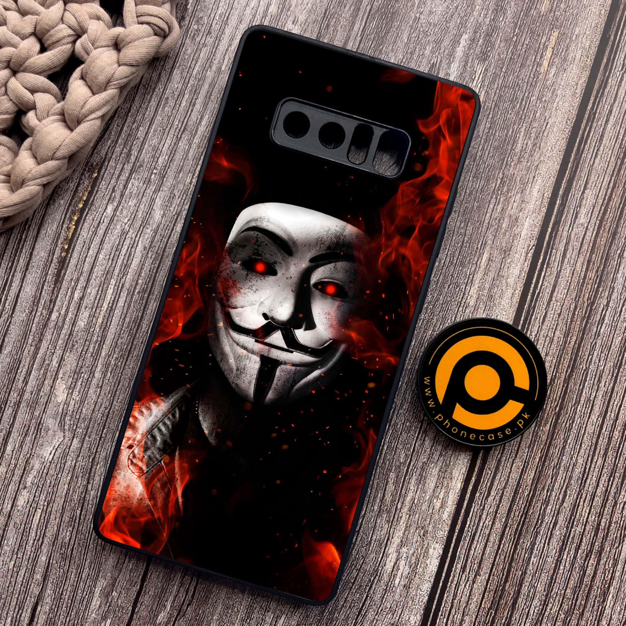 Samsung Galaxy Note 8 - Anonymous 2.0 Series - Premium Metal Printed soft Bumper shock Proof Case