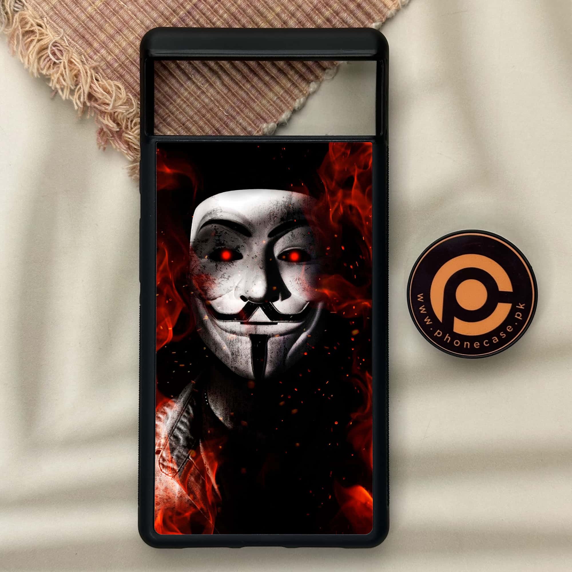 Google Pixel 6 - Anonymous 2.0 Series - Premium Metal Printed soft Bumper Shock Proof Case