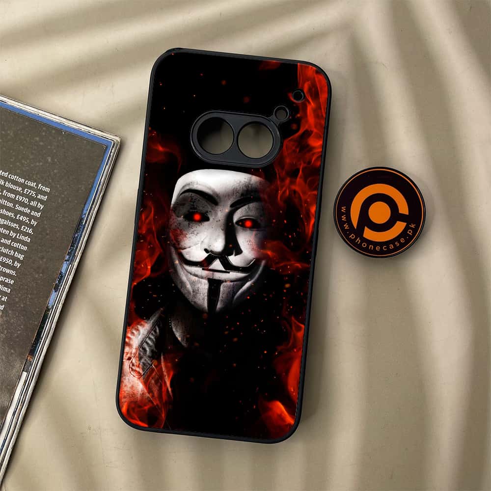 Nothing Phone (2a) - Anonymous 2.0 Series - Premium Metal Printed soft Bumper Shock Proof Case