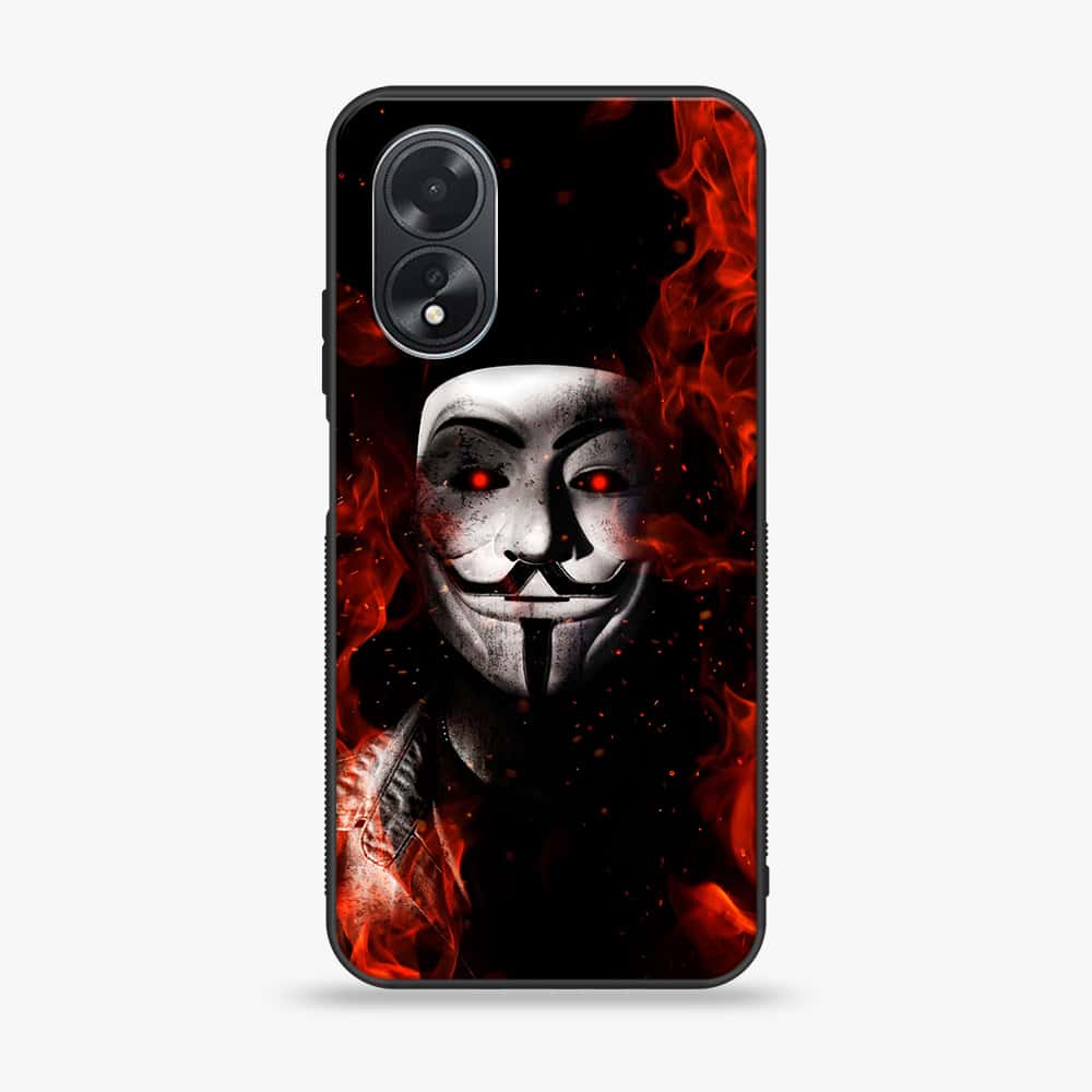 Oppo A18 4G - Anonymous 2.0 Series - Premium Printed Glass soft Bumper shock Proof Case
