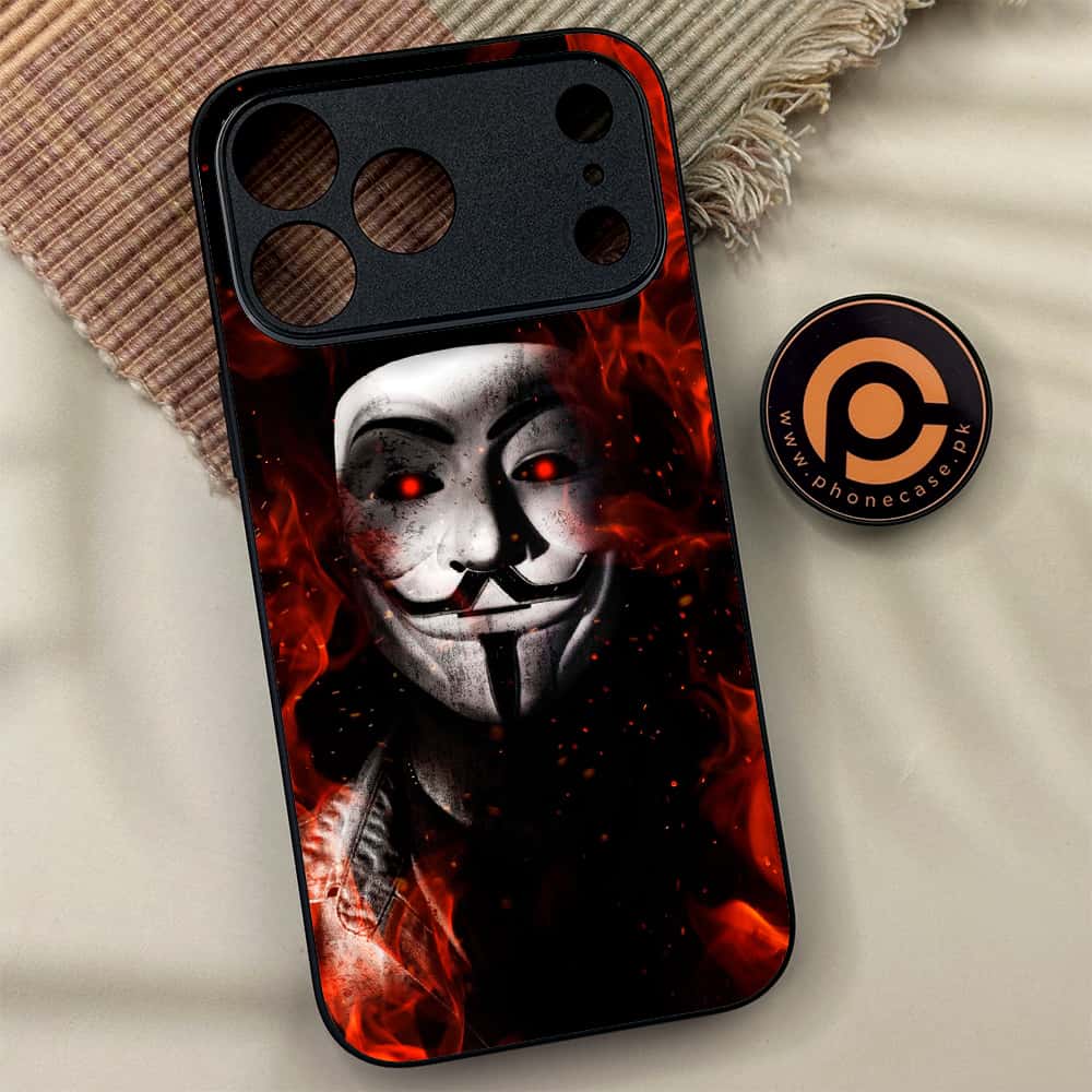 iPhone 17 Pro Max - Anonymous 2.0 Series - Premium Metal Printed soft Bumper shock Proof Case