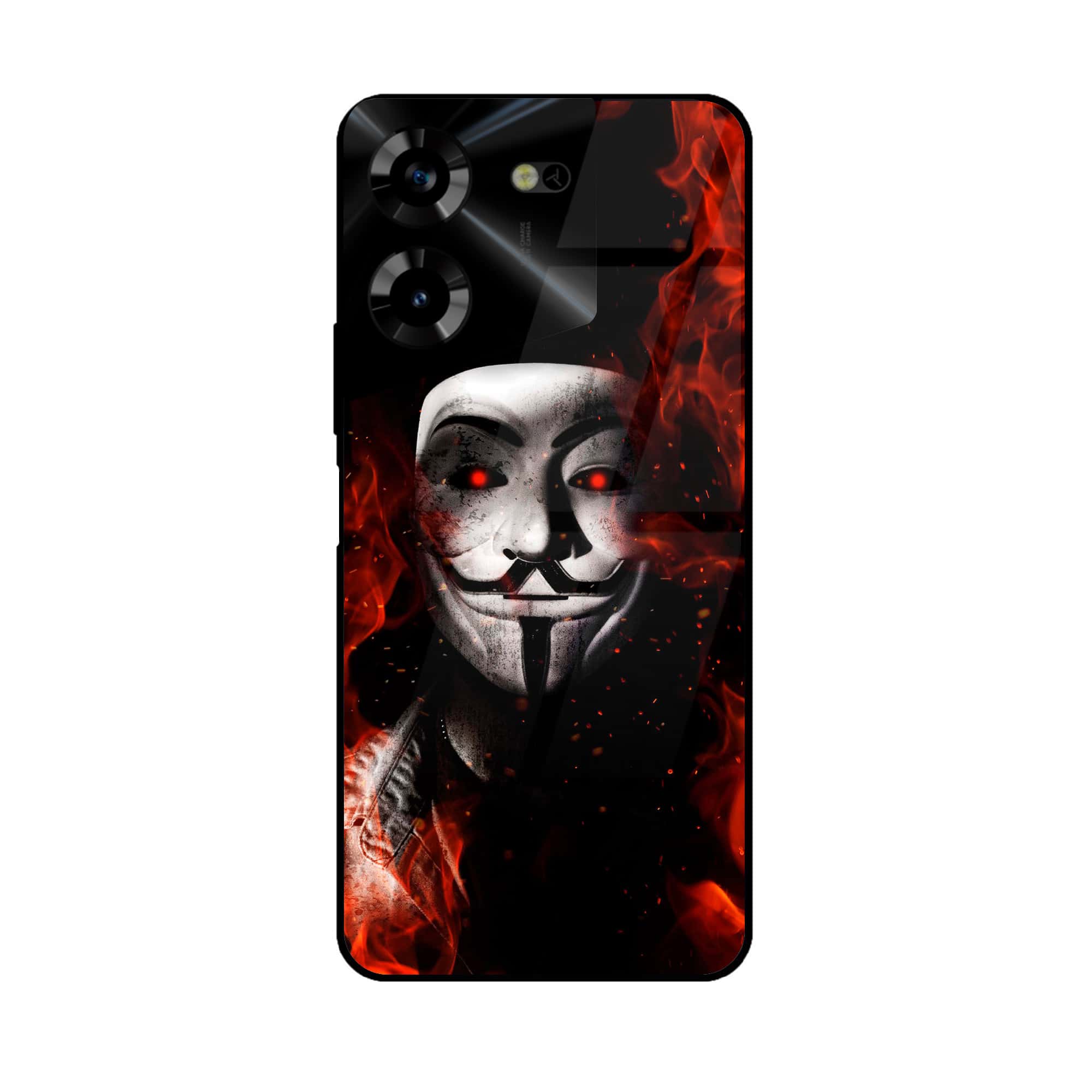 Tecno Pova 5 Pro - Anonymous 2.0 Series - Premium Printed Glass soft Bumper shock Proof Case