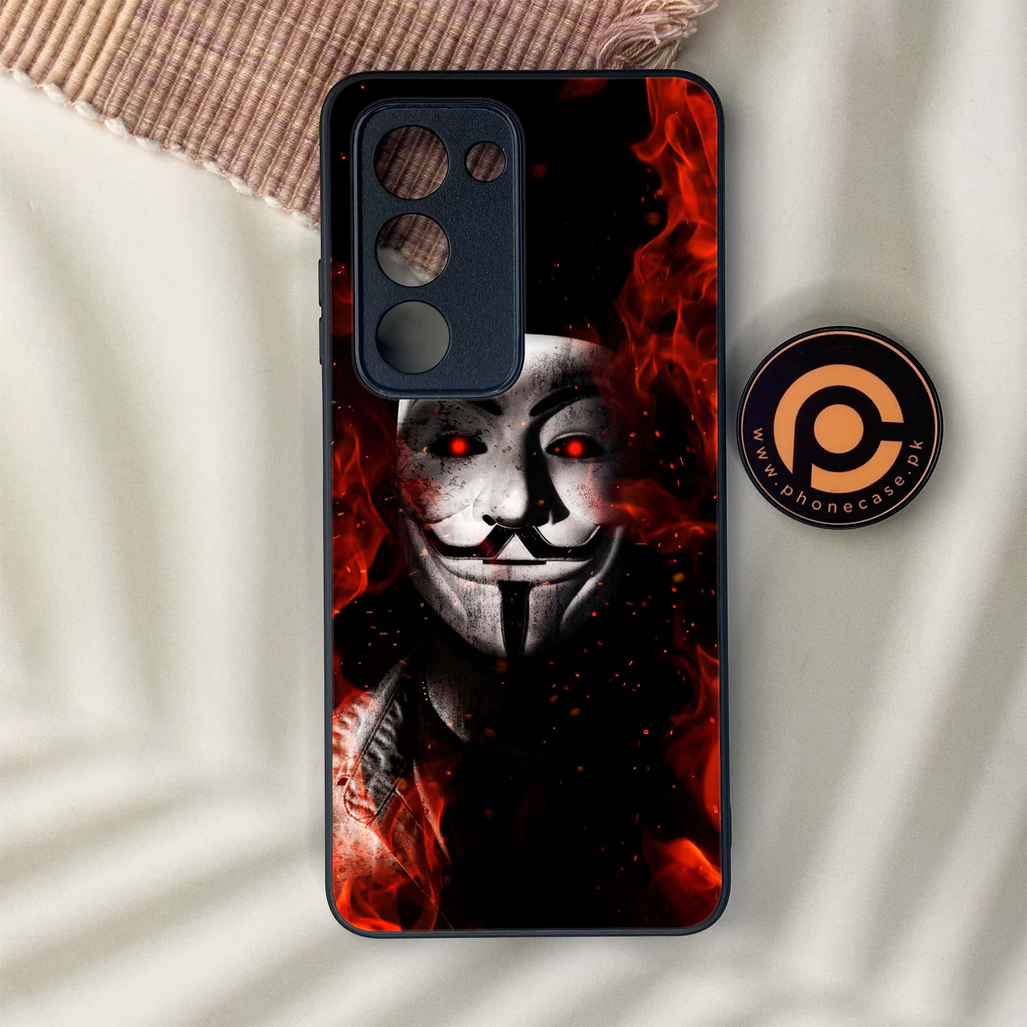 Oppo A5 2025 - Anonymous 2.0 Series - Premium Metal Printed soft Bumper shock Proof Case