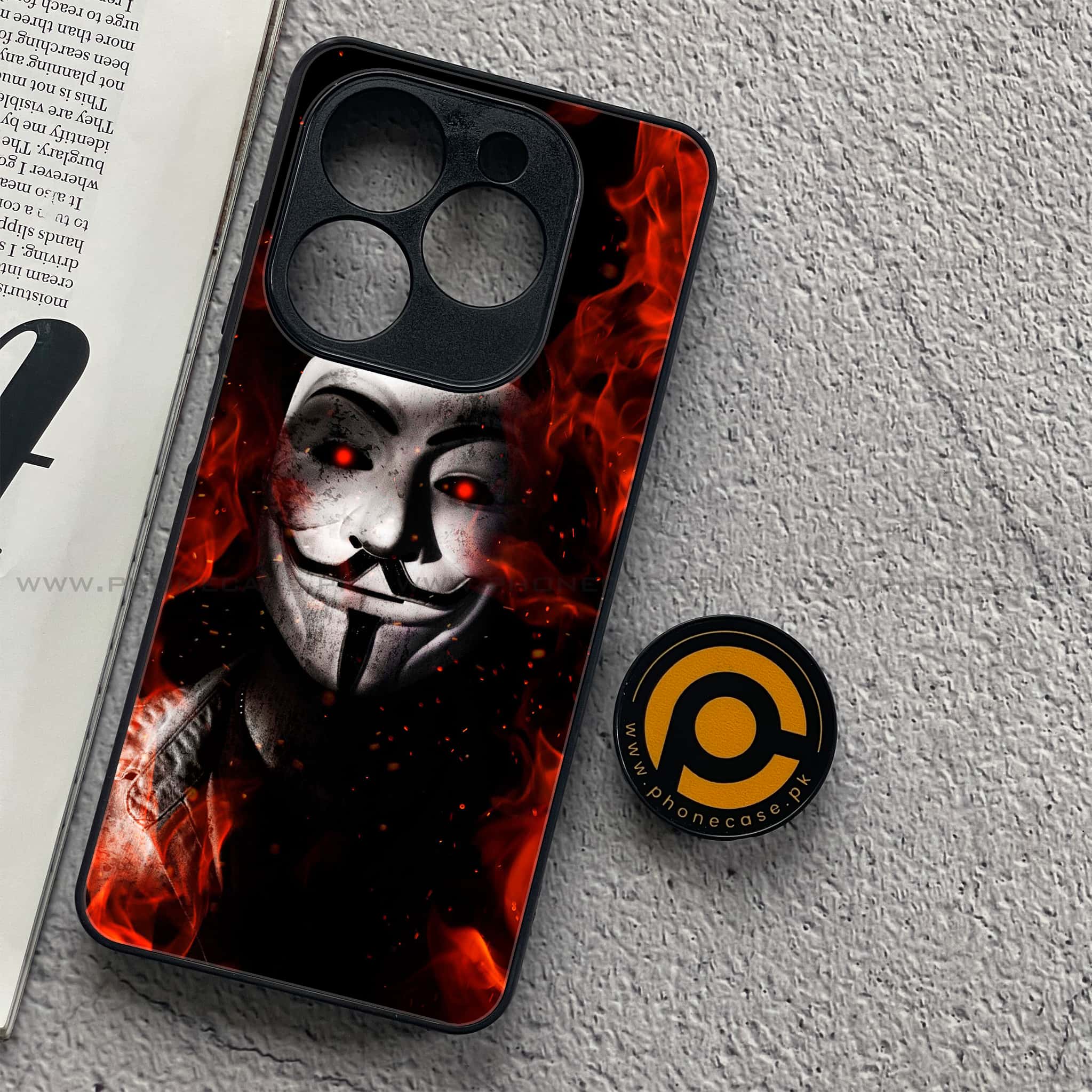 Infinix Smart 8 Pro - Anonymous 2.0 Series - Premium Metal Printed soft Bumper shock Proof Case