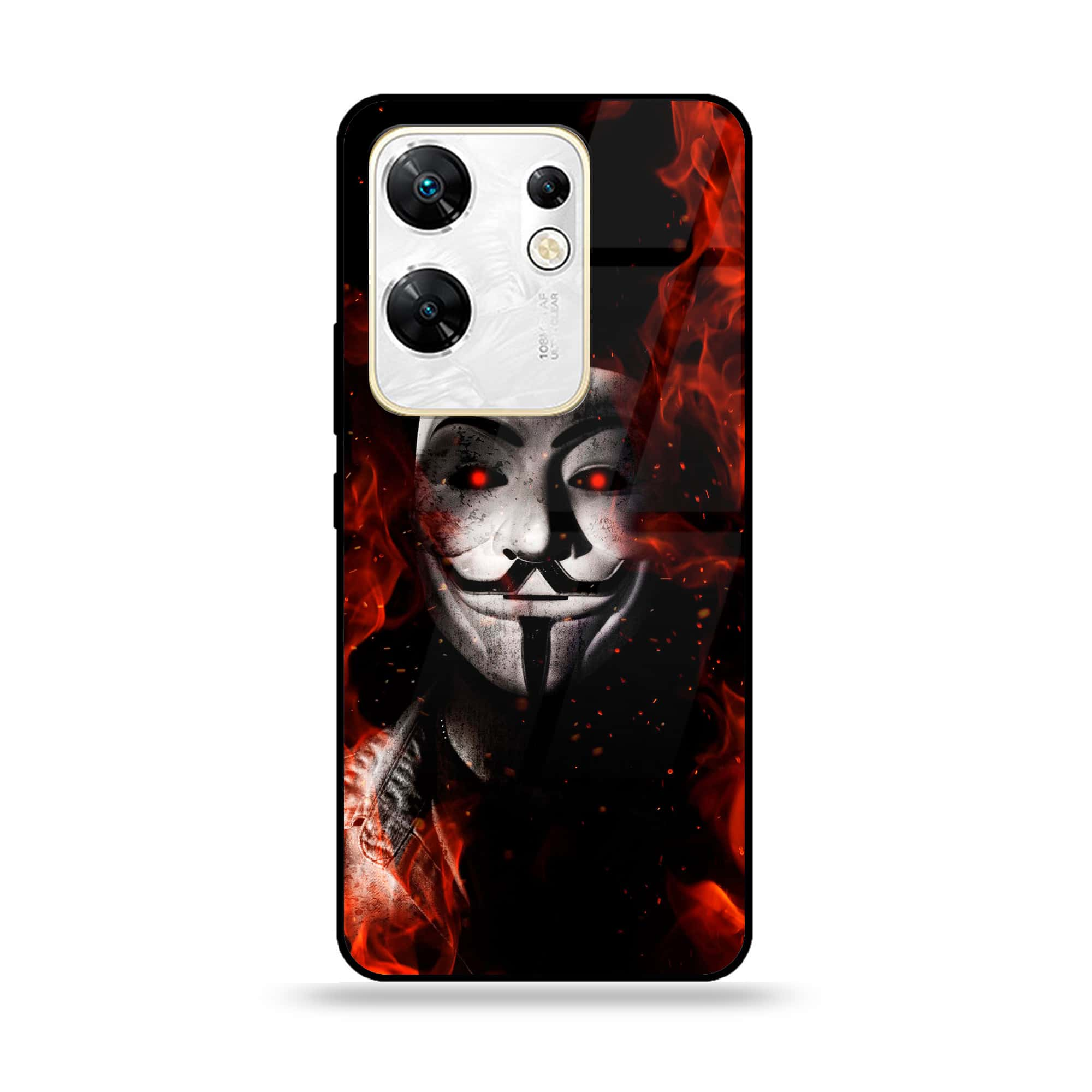 Infinix Zero 30 4G - Anonymous 2.0 Series - Premium Printed Glass soft Bumper shock Proof Case