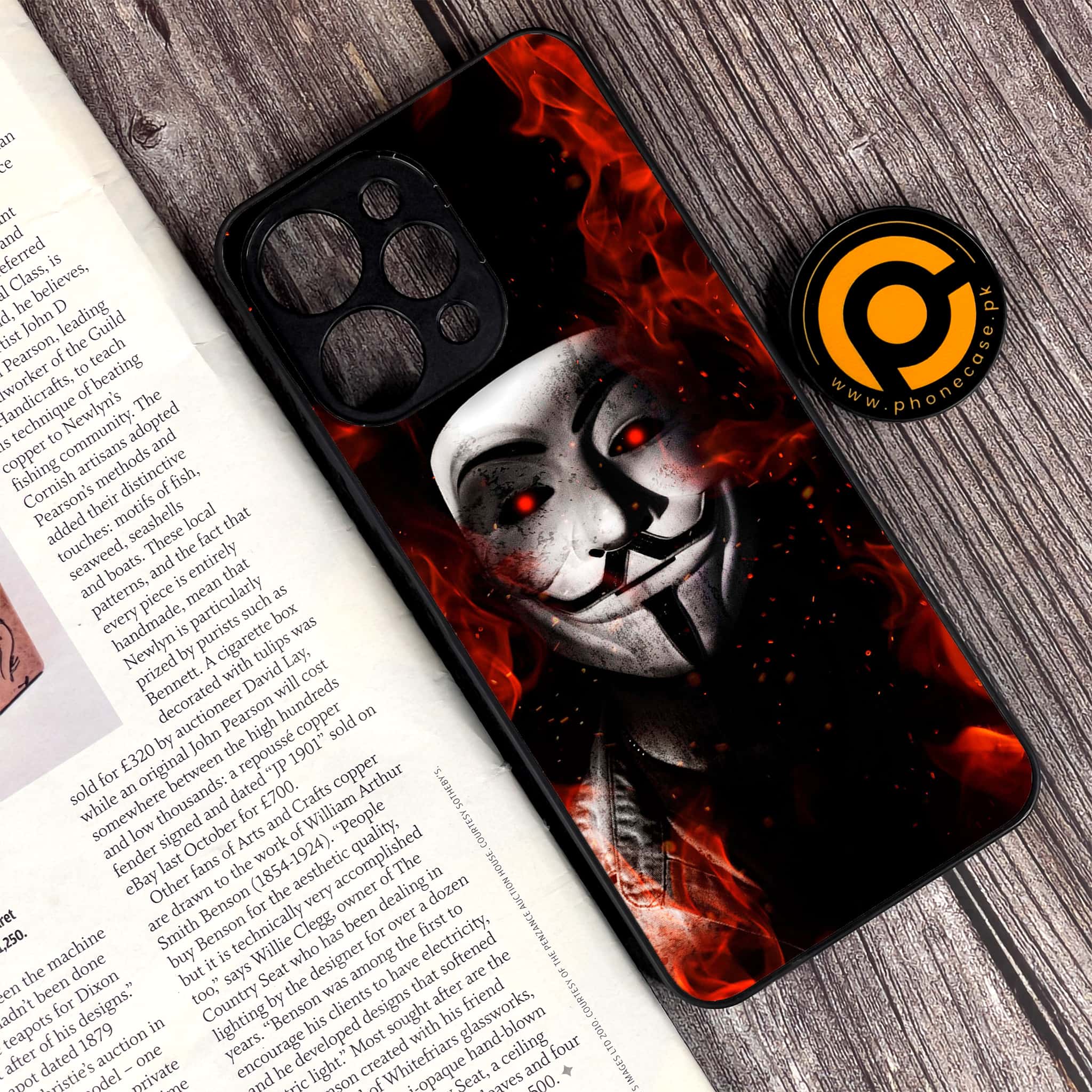 Xiaomi Redmi 12 - Anonymous 2.0 Series - Premium Printed Glass soft Bumper shock Proof Case