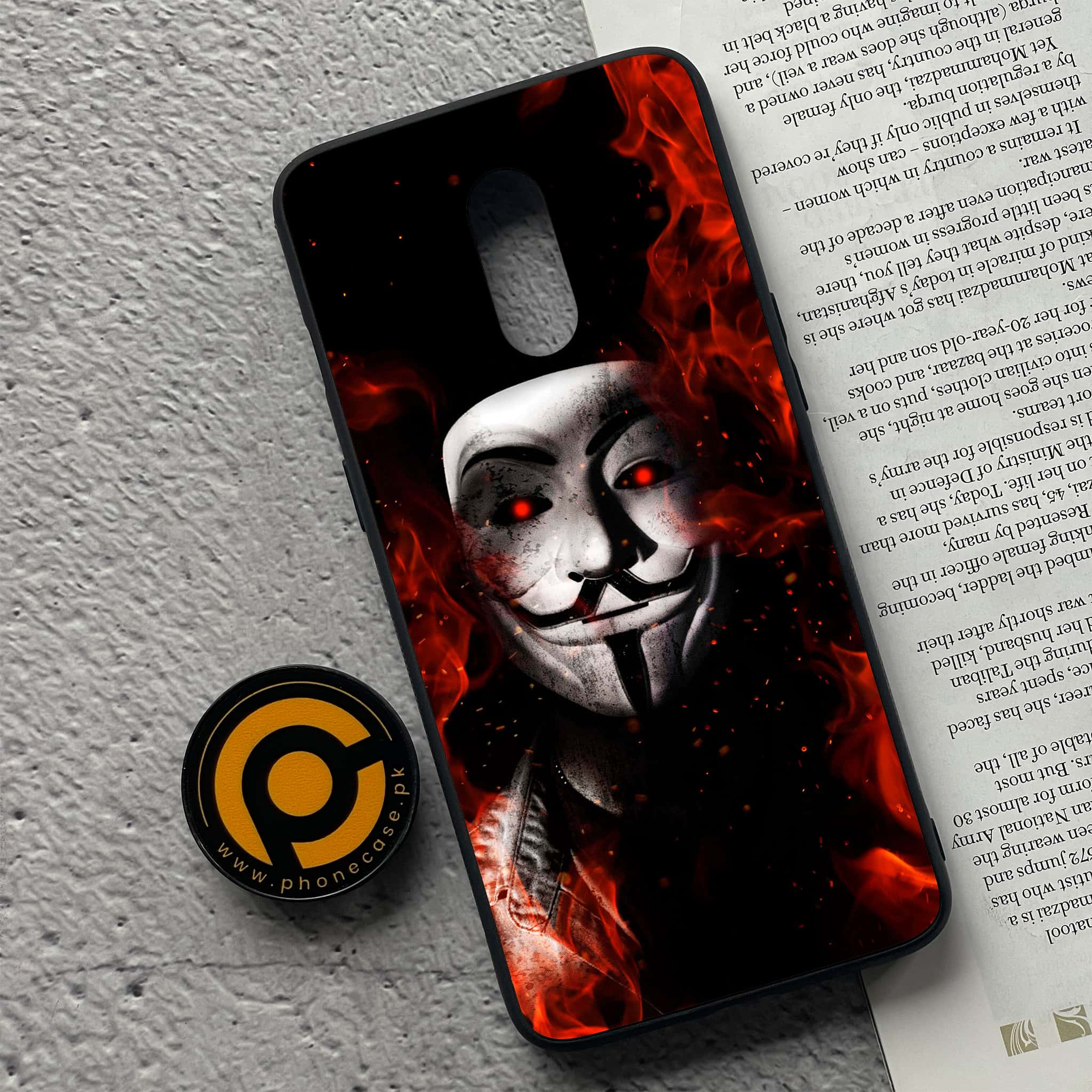 OnePlus 7 - Anonymous 2.0 Series - Premium Printed Glass soft Bumper shock Proof Case