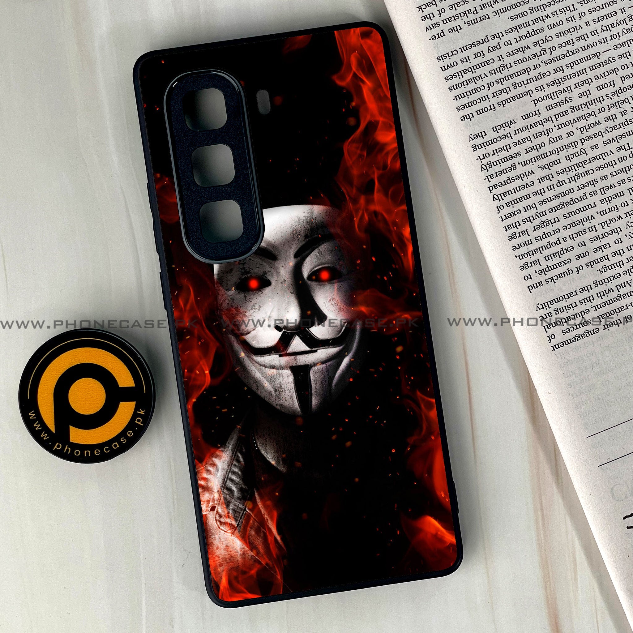Infinix Hot 60 Pro Plus - Anonymous 2.0 Series - Premium Metal Printed soft Bumper shock Proof Case