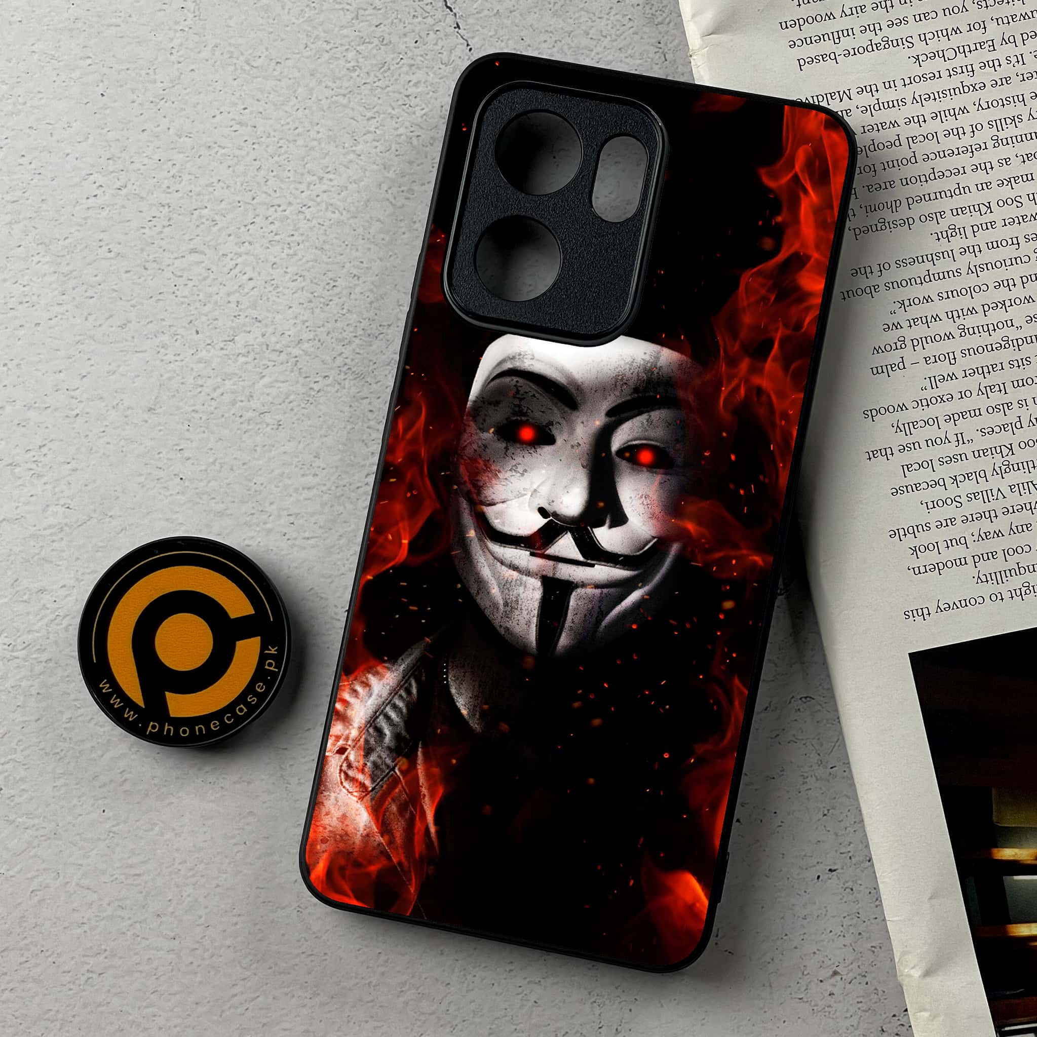 Oppo Reno 13F - Anonymous 2.0 Series - Premium Metal Printed Soft Bumper Shockproof Case