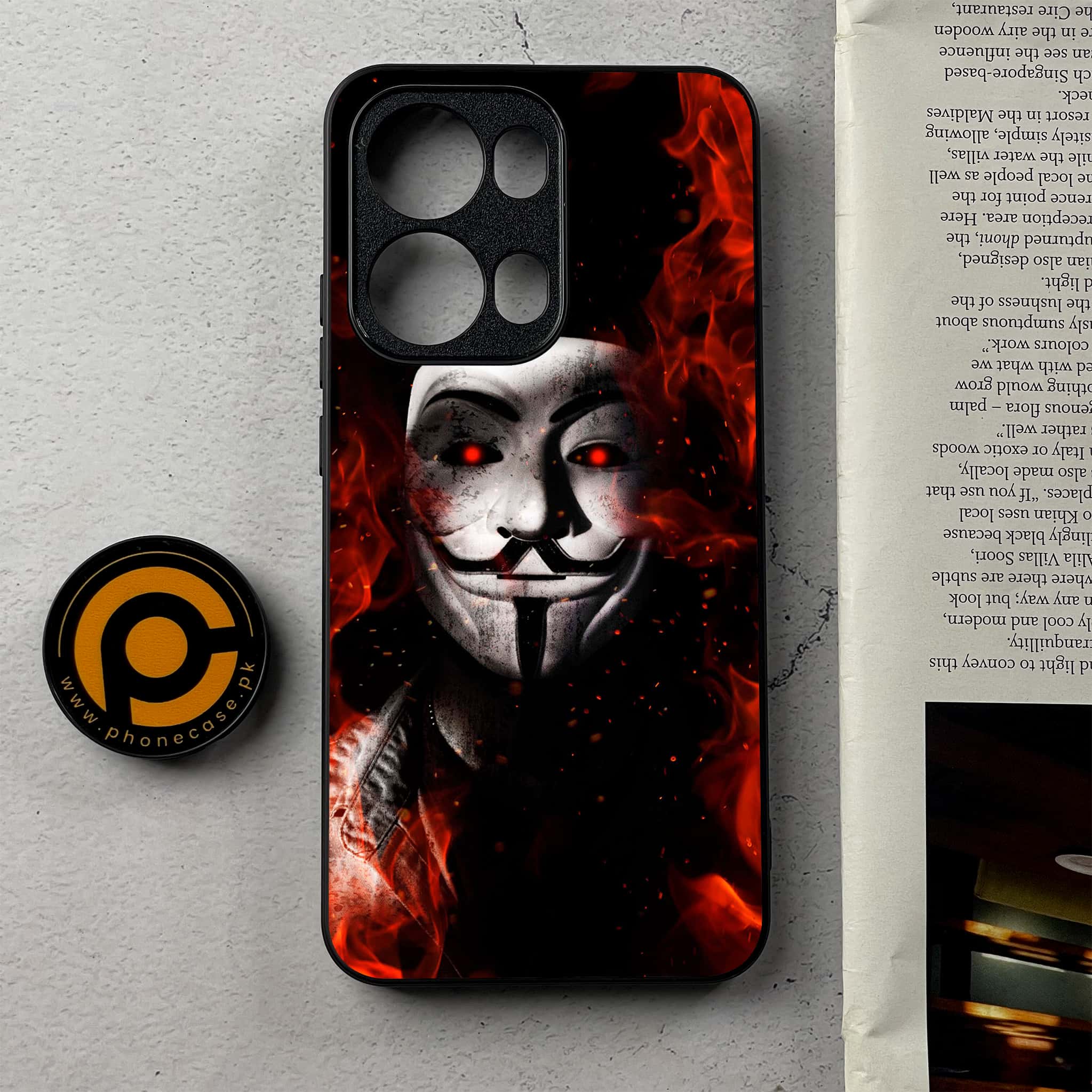 Oppo Reno 13 Pro - Anonymous 2.0 Series - Premium Metal Printed Soft Bumper Shockproof Case