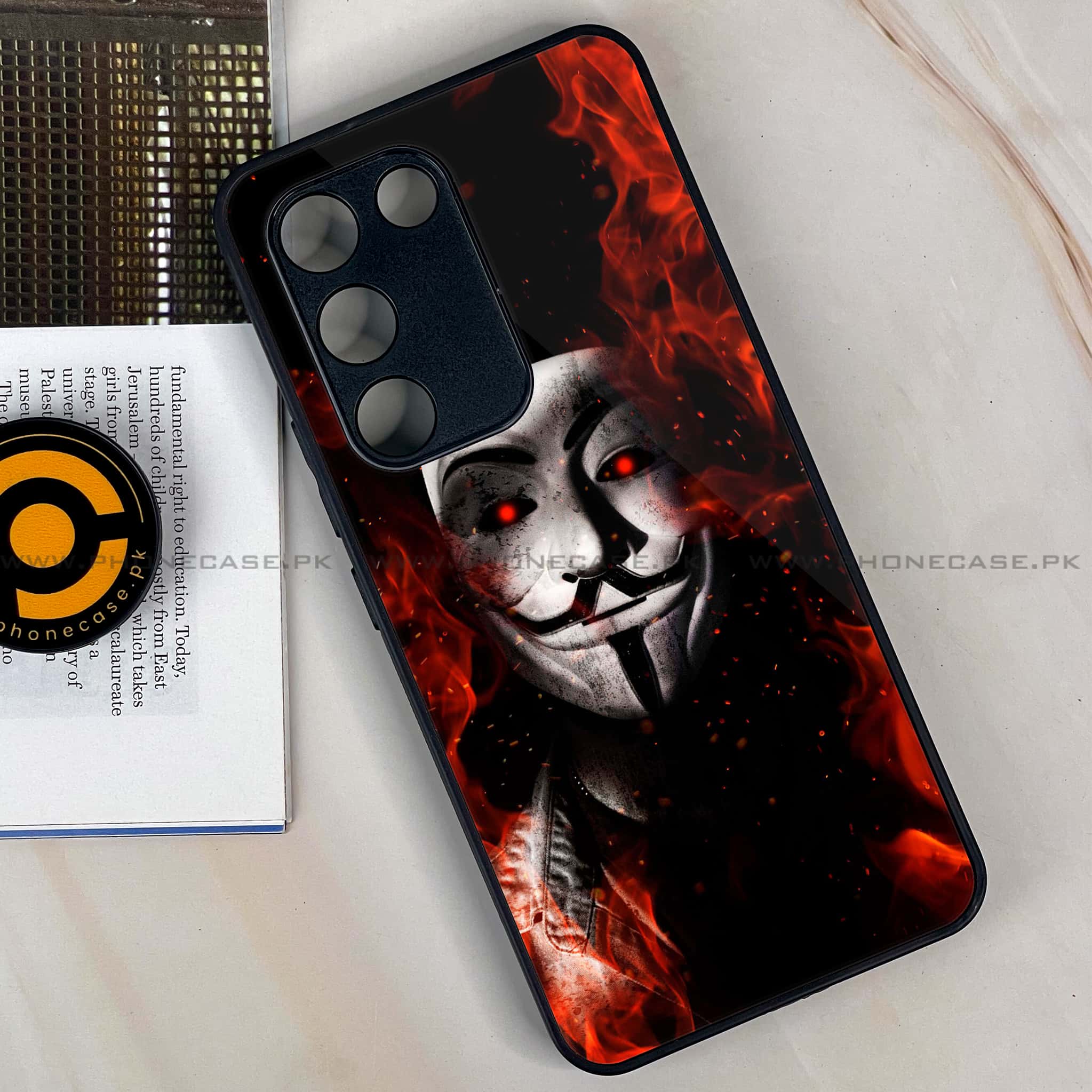 Vivo V30 Lite 4G - Anonymous 2.0 Series - Premium Metal Printed soft Bumper shock Proof Case