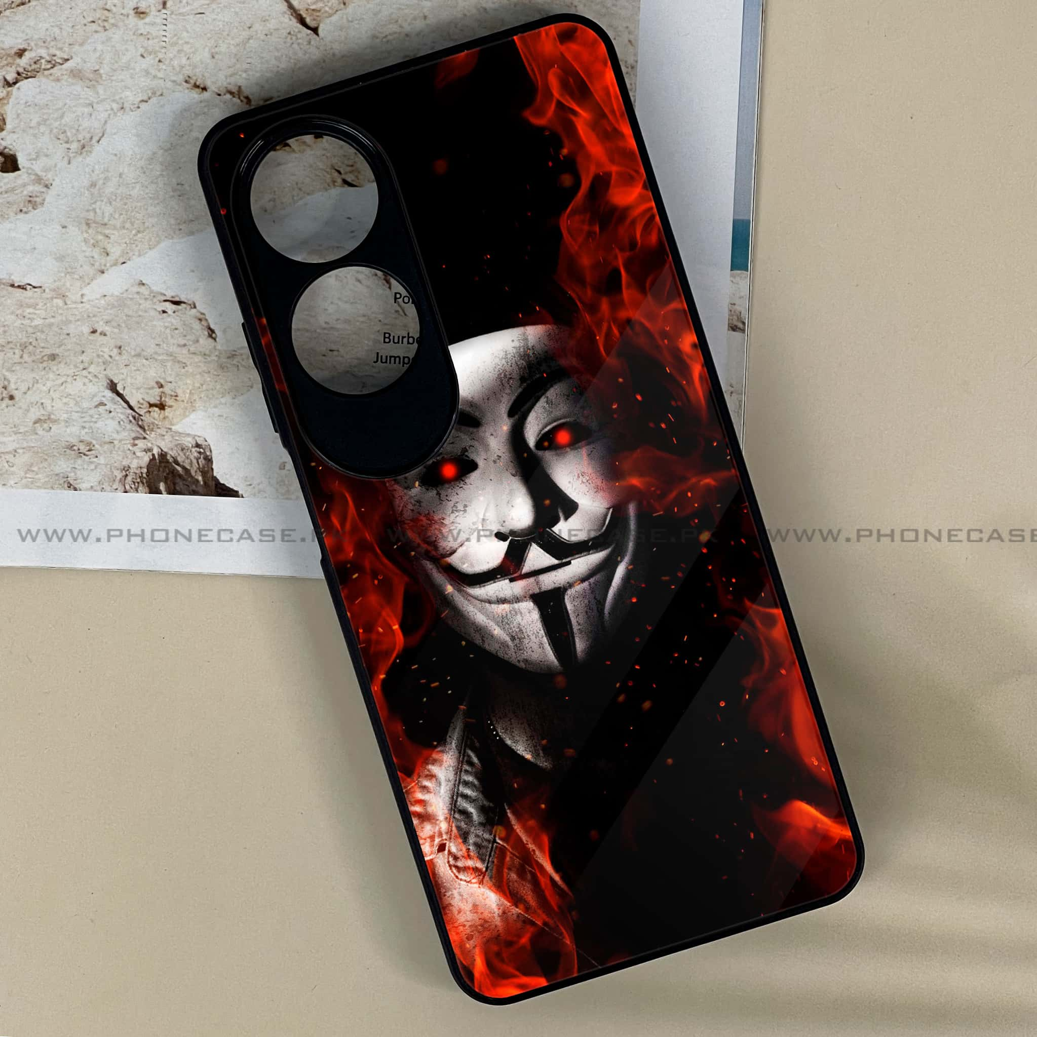 Oppo A60 - Anonymous 2.0 Series - Premium Printed Metal soft Bumper shock Proof Case