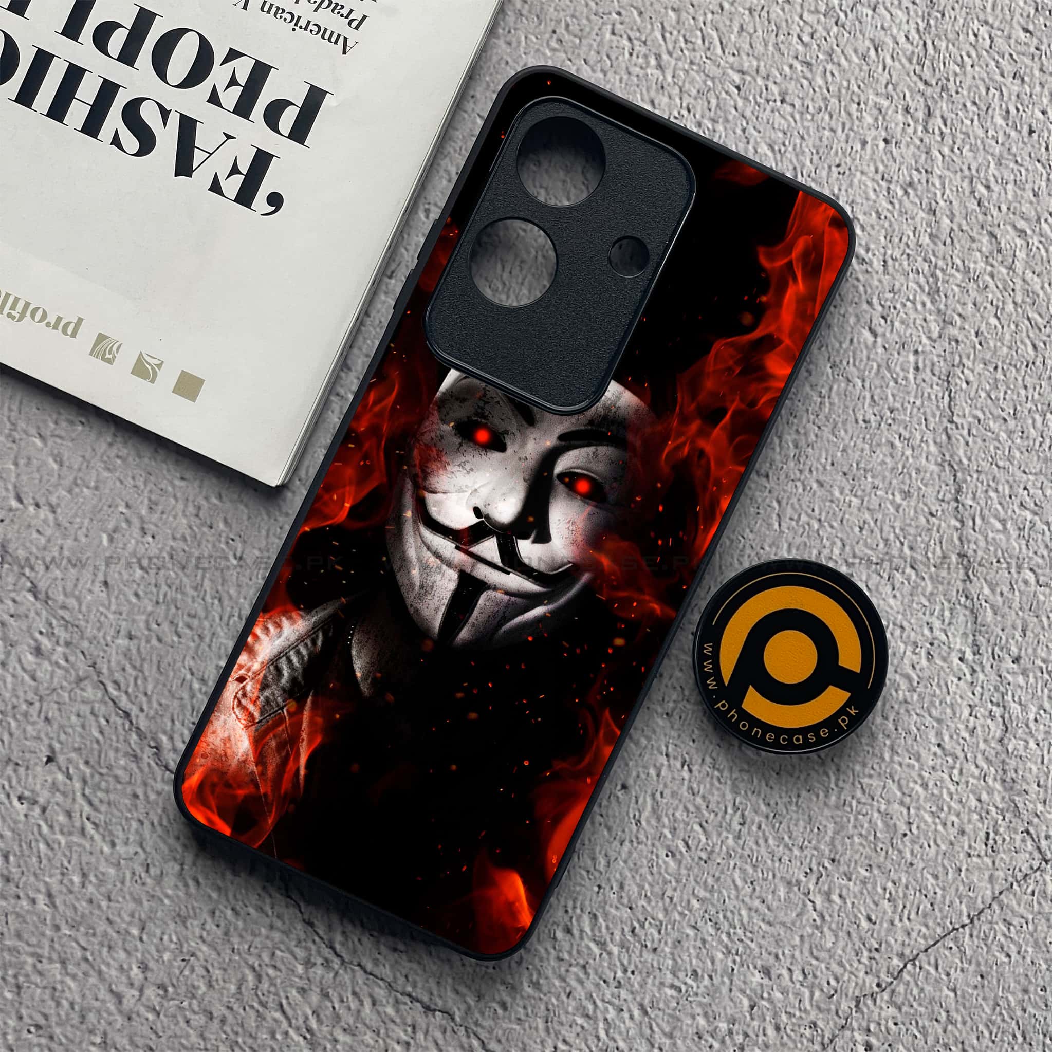 Realme Note 60x - Anonymous 2.0 Series - Premium Metal  Printed soft Bumper shock Proof Case