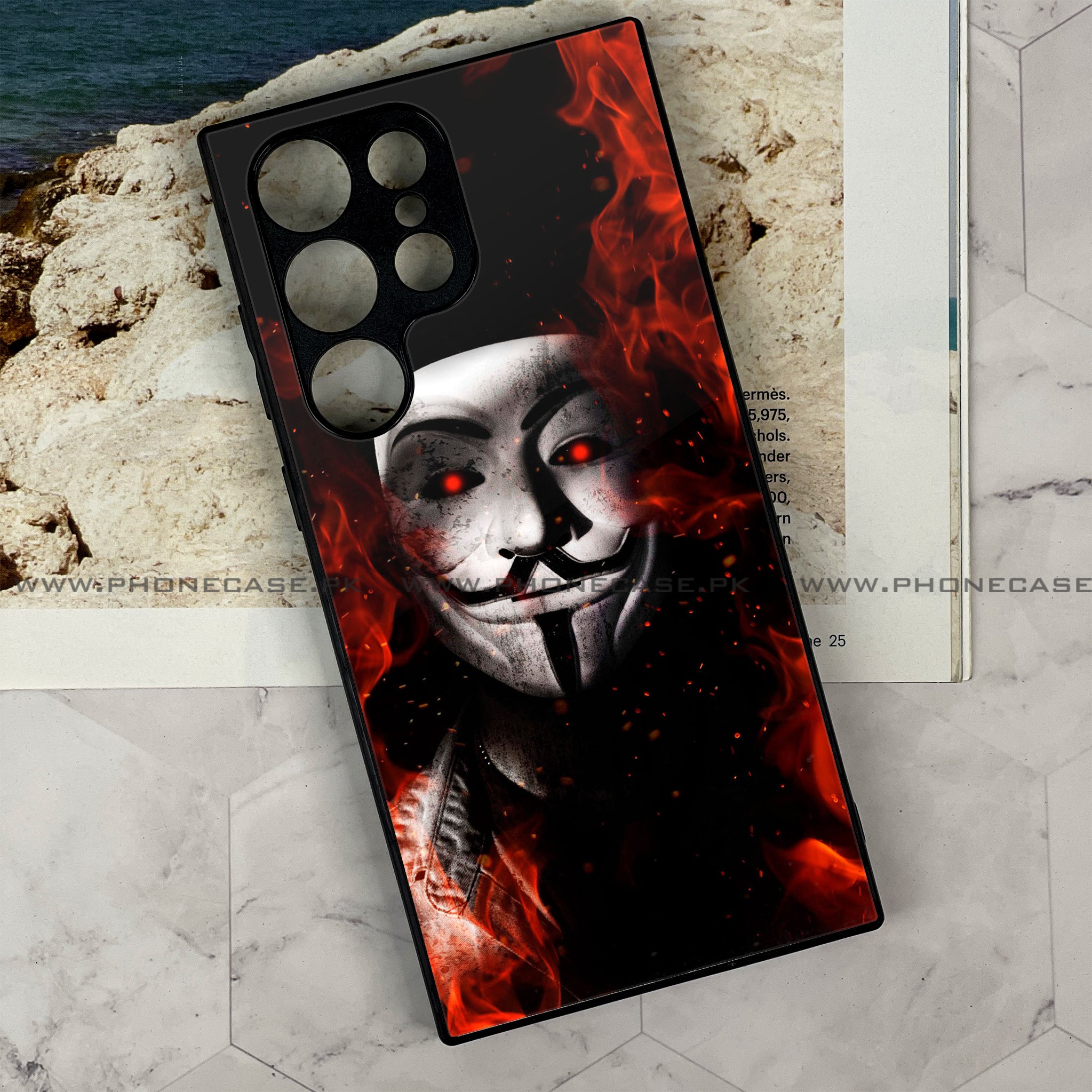 Galaxy S21 Ultra - Anonymous 2.0 Series - Premium Metal Printed soft Bumper shock Proof Case