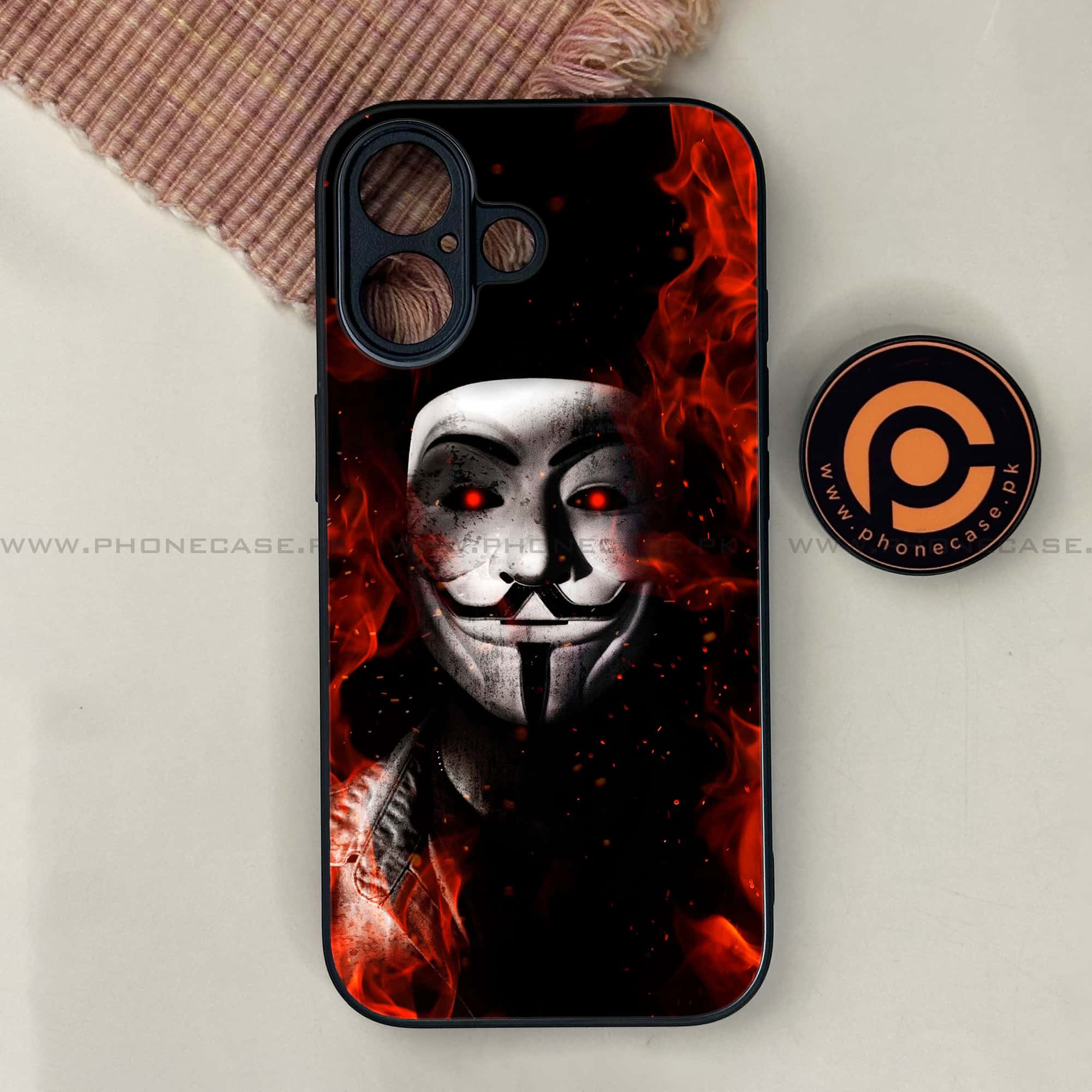 iPhone 17 - Anonymous 2.0 Series - Premium Printed Glass soft Bumper shock Proof Case