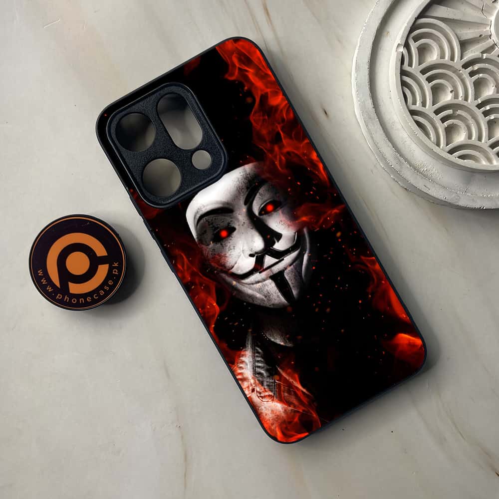 Oppo Reno 14 5G - Anonymous 2.0 Series - Premium Metal Printed soft Bumper shock Proof Case