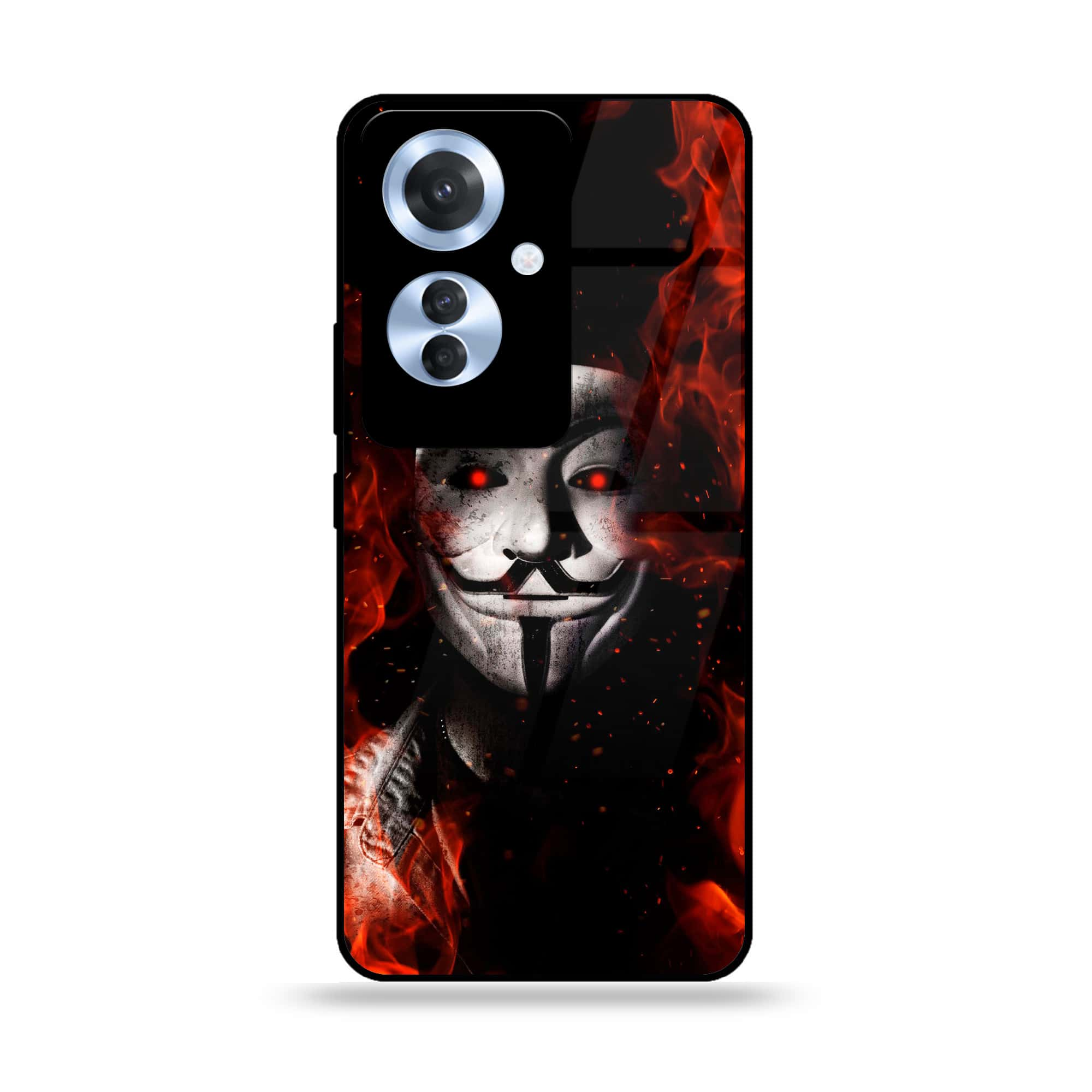 Oppo Reno 11F - Anonymous 2.0 Series - Premium Printed Glass soft Bumper shock Proof Case