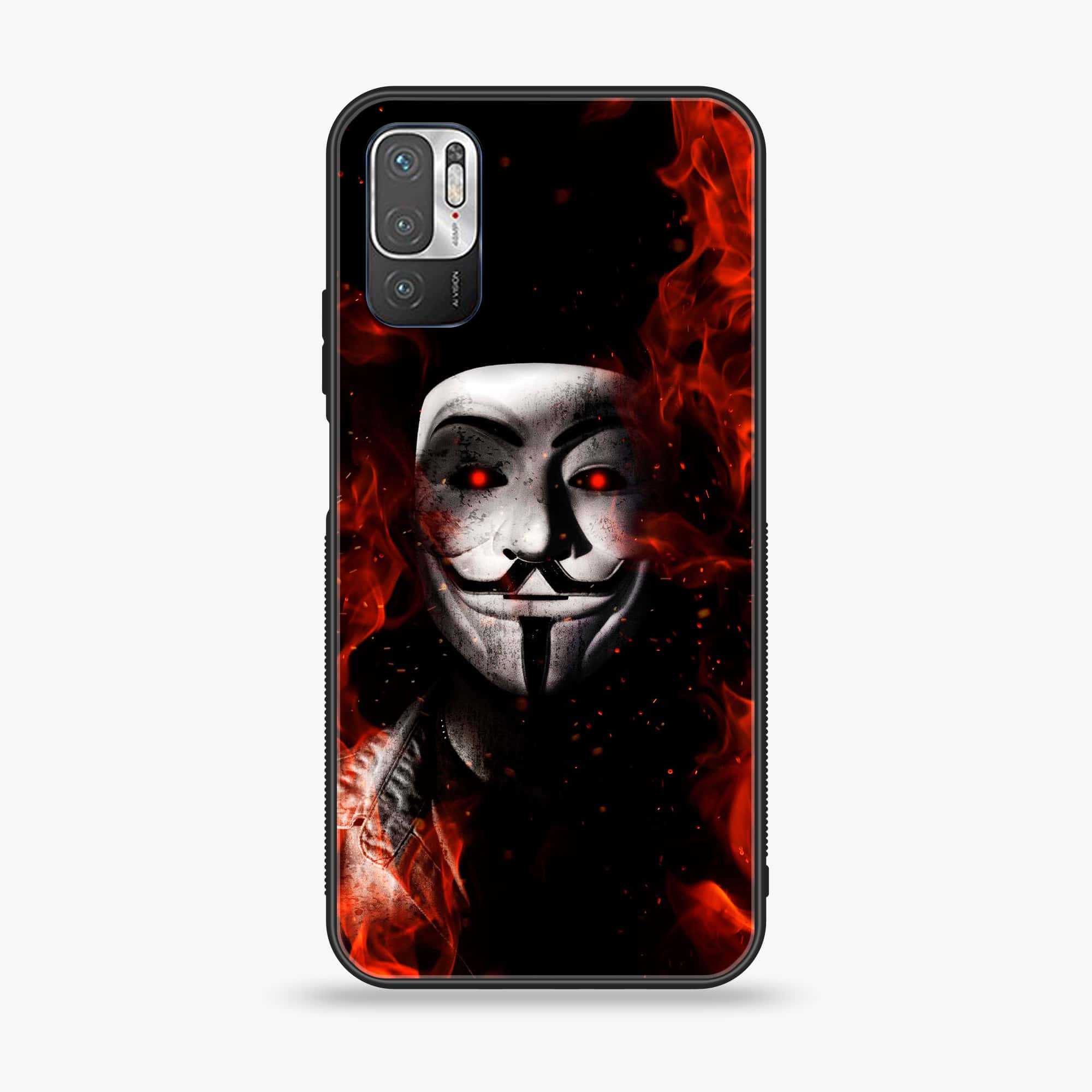 Xiaomi Redmi Note 10 5G - Anonymous 2.0 Series - Premium Printed Glass soft Bumper shock Proof Case