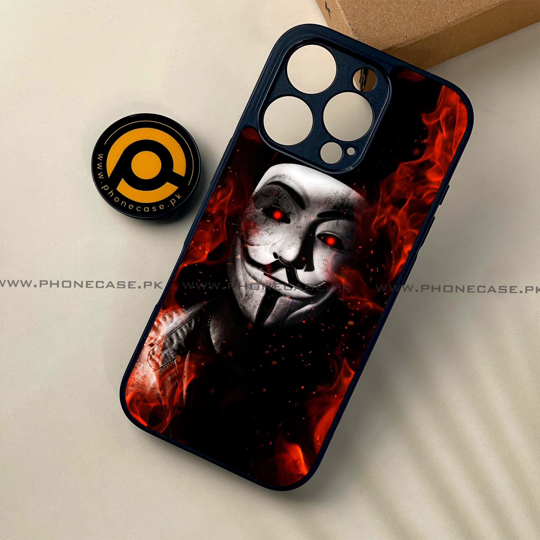 iPhone 16 Pro - Anonymous 2.0 Series - Premium Printed Glass soft Bumper shock Proof Case