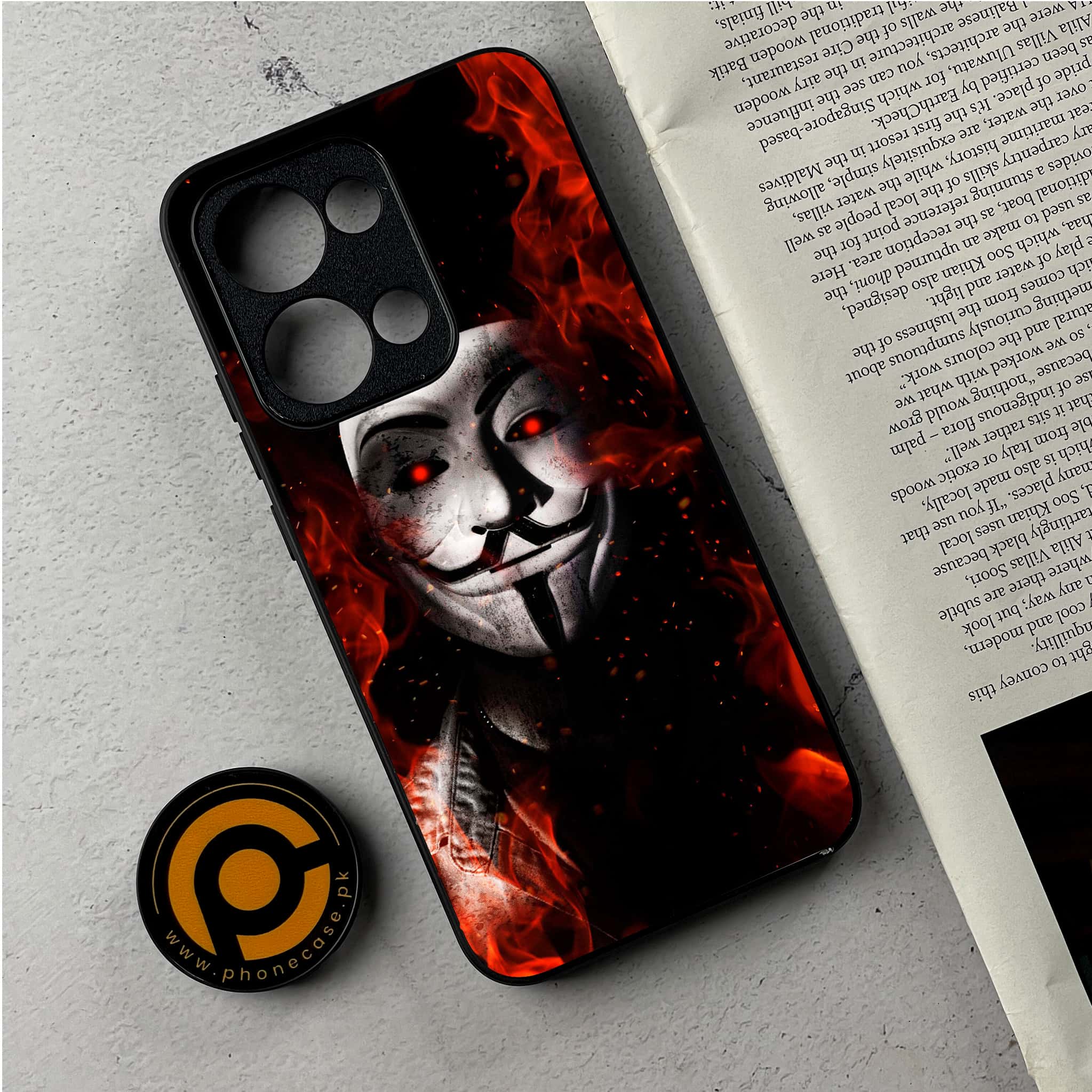 Oppo Reno 13 - Anonymous 2.0 Series - Premium Metal Printed Soft Bumper Shockproof Case