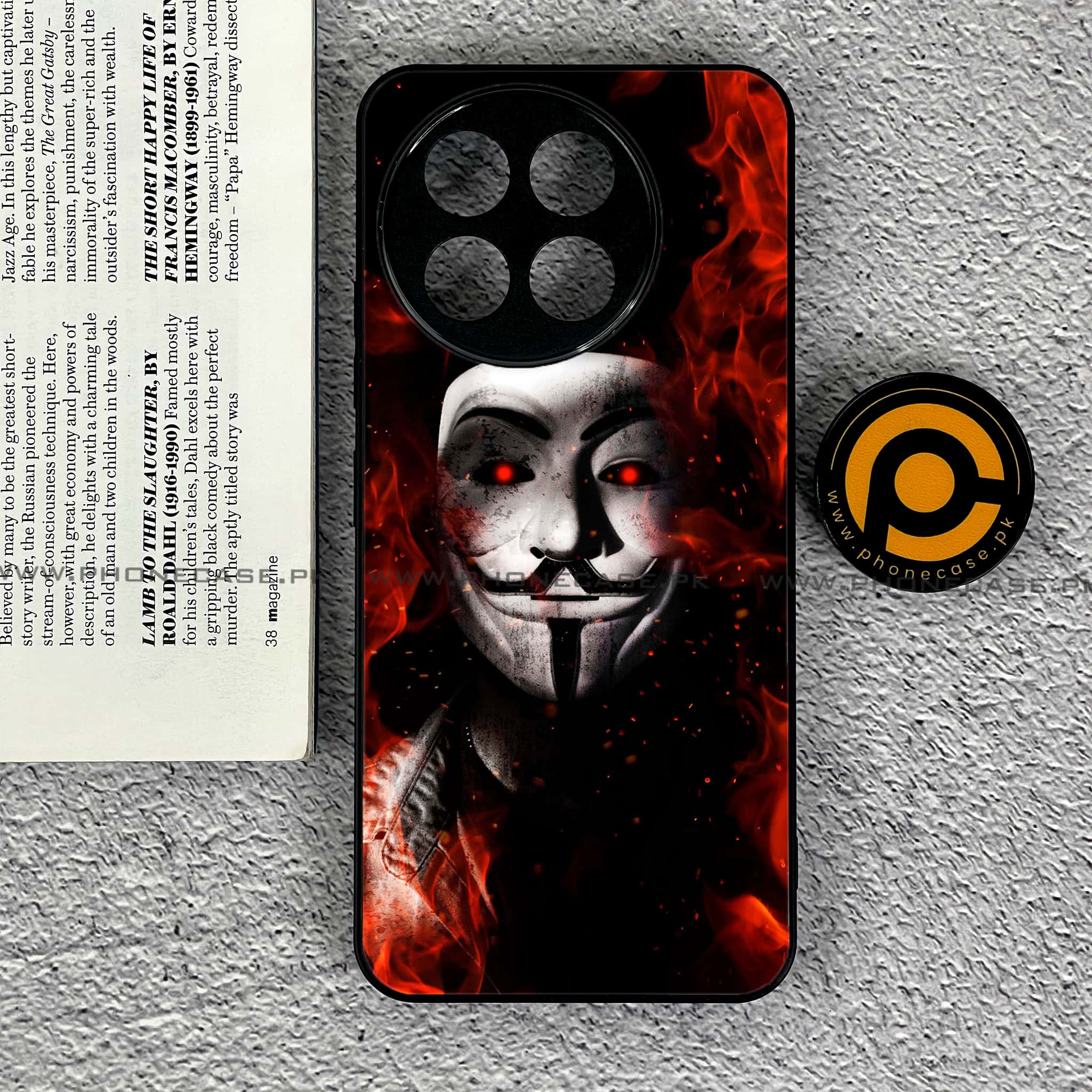 OnePlus 13R - Anonymous 2.0 Series - Premium Printed Glass soft Bumper shock Proof Case