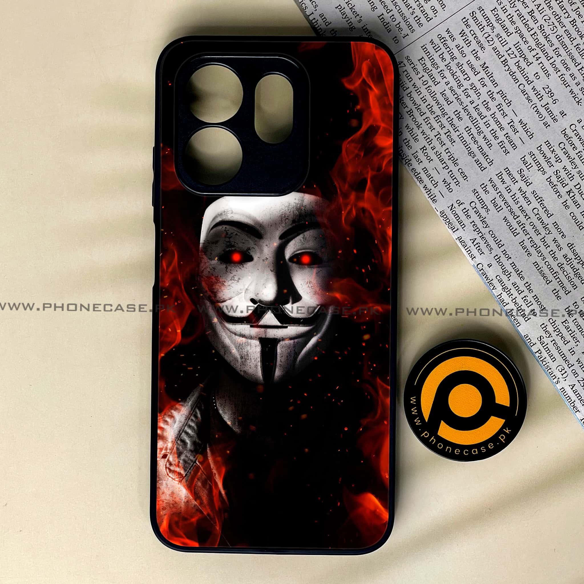Infinix Smart 9 HD - Anonymous 2.0 Series - Premium Metal Printed soft Bumper shock Proof Case