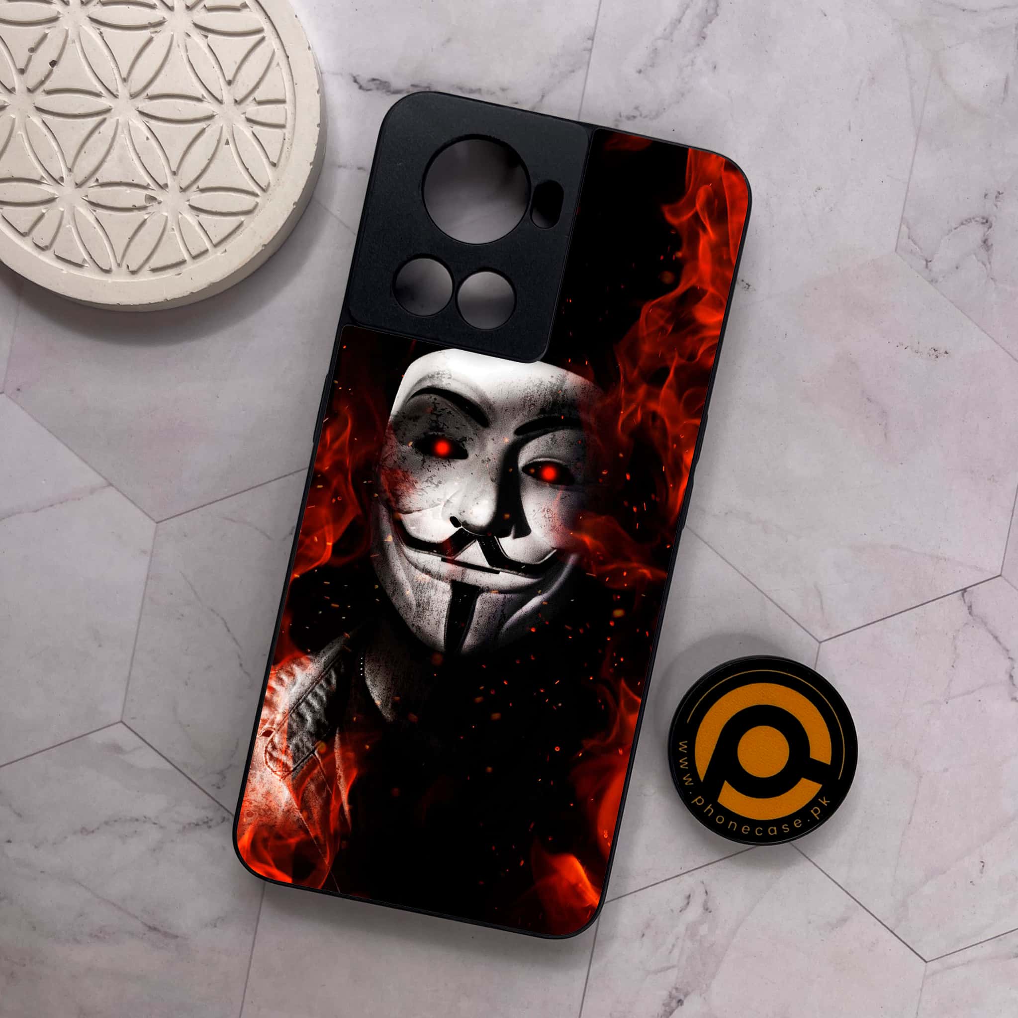 OnePlus 10R - Anonymous 2.0 Series - Premium Metal Printed soft Bumper shock Proof Case