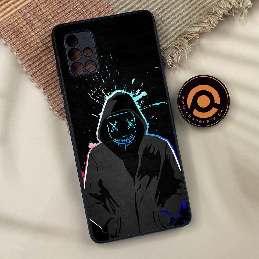 Samsung Galaxy A71 - Anonymous 2.0 Series - Premium Metal Printed soft Bumper shock Proof Case