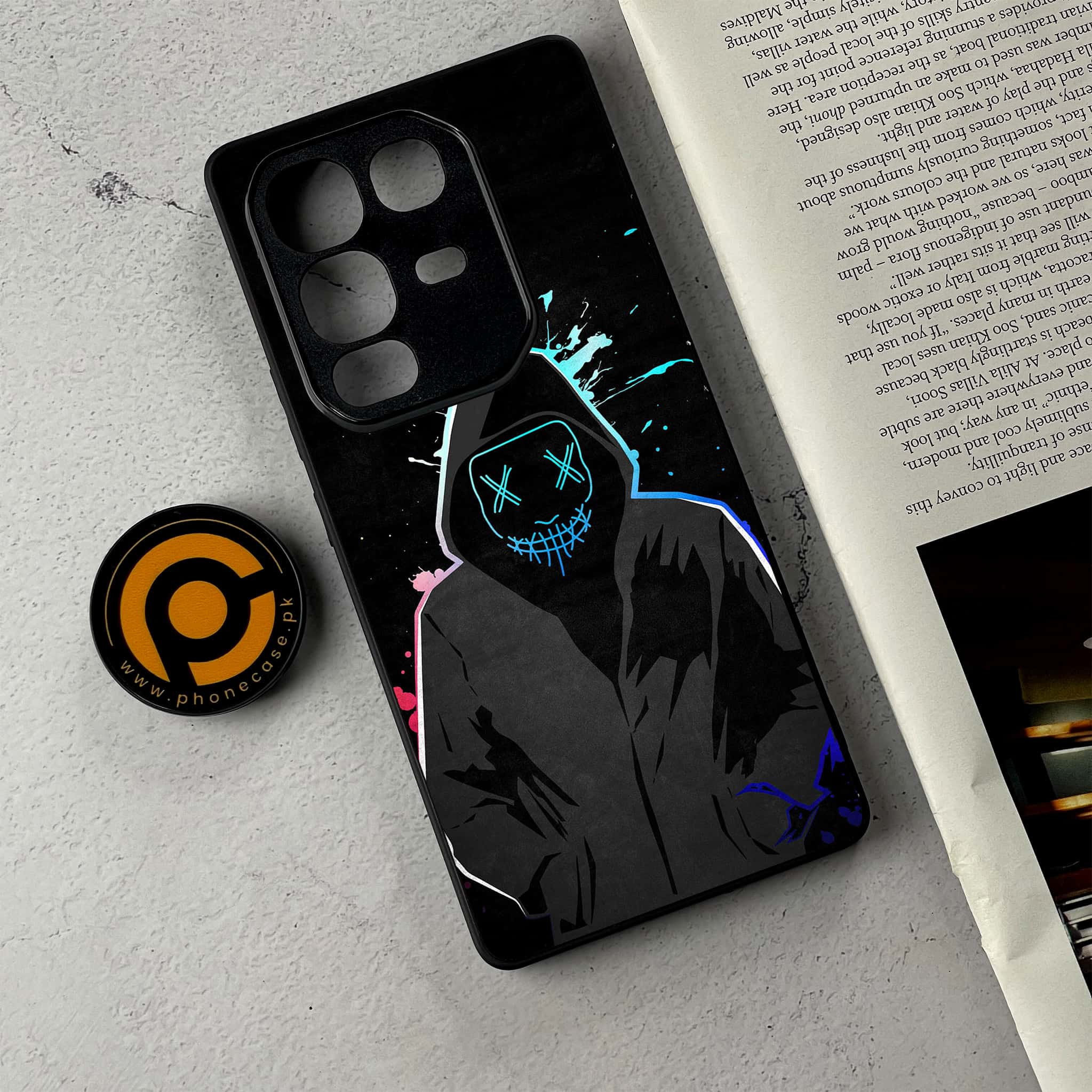 Infinix Note 50 - Anonymous 2.0 Series - Premium Metal Printed Soft Bumper Shockproof Case