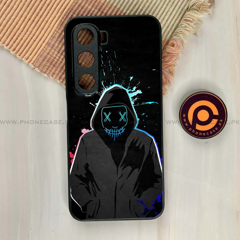 Infinix Hot 60i - Anonymous 2.0 Series - Premium Metal Printed soft Bumper shock Proof Case