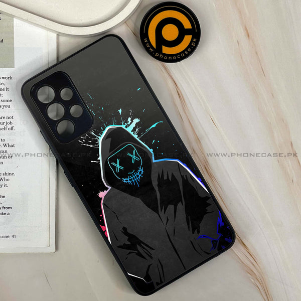 Samsung Galaxy A32 4G- Anonymous 2.0  Design 8- Premium Metal  Printed soft Bumper shock Proof Case CS-27598 CS-40228