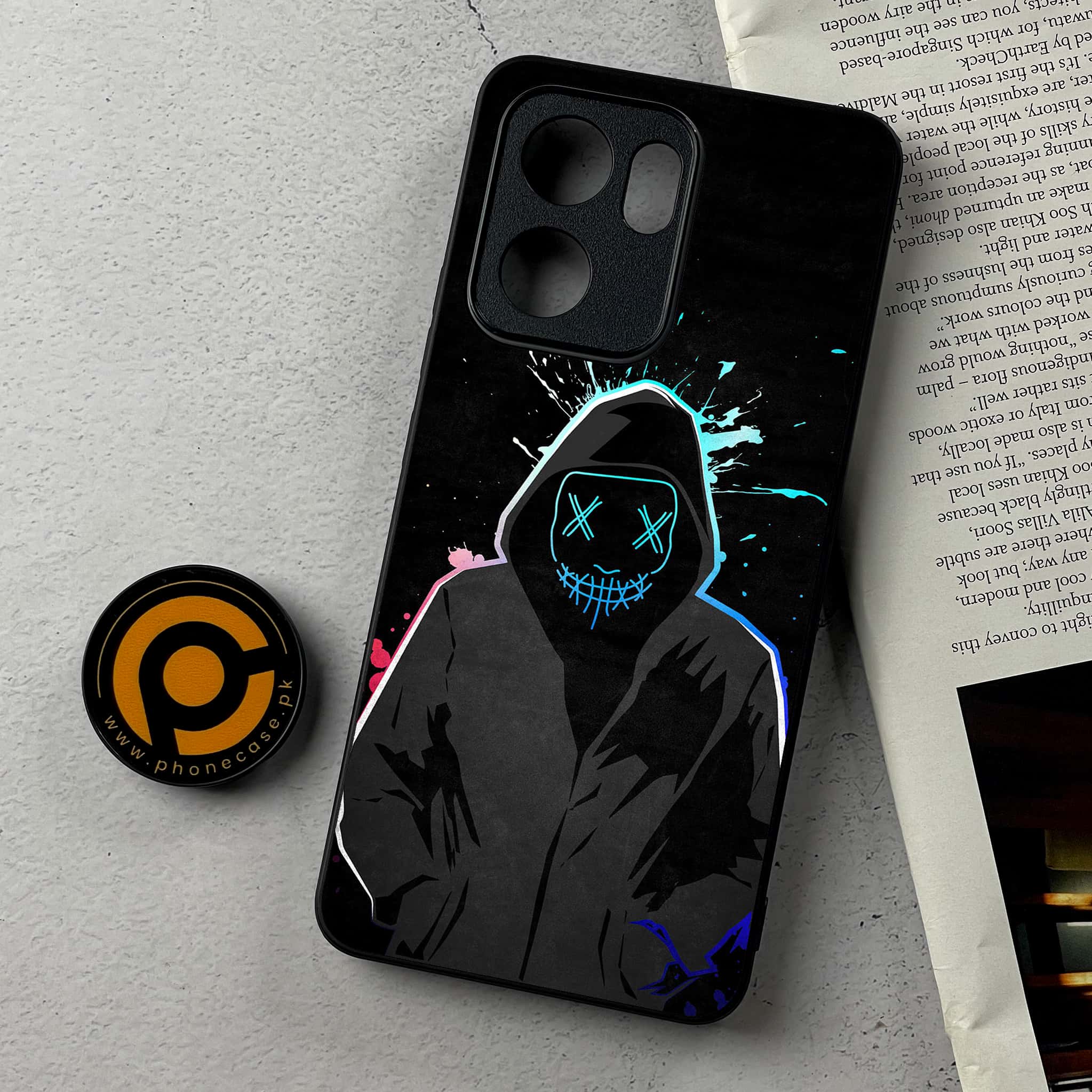 Oppo Reno 13F - Anonymous 2.0 Series - Premium Metal Printed Soft Bumper Shockproof Case