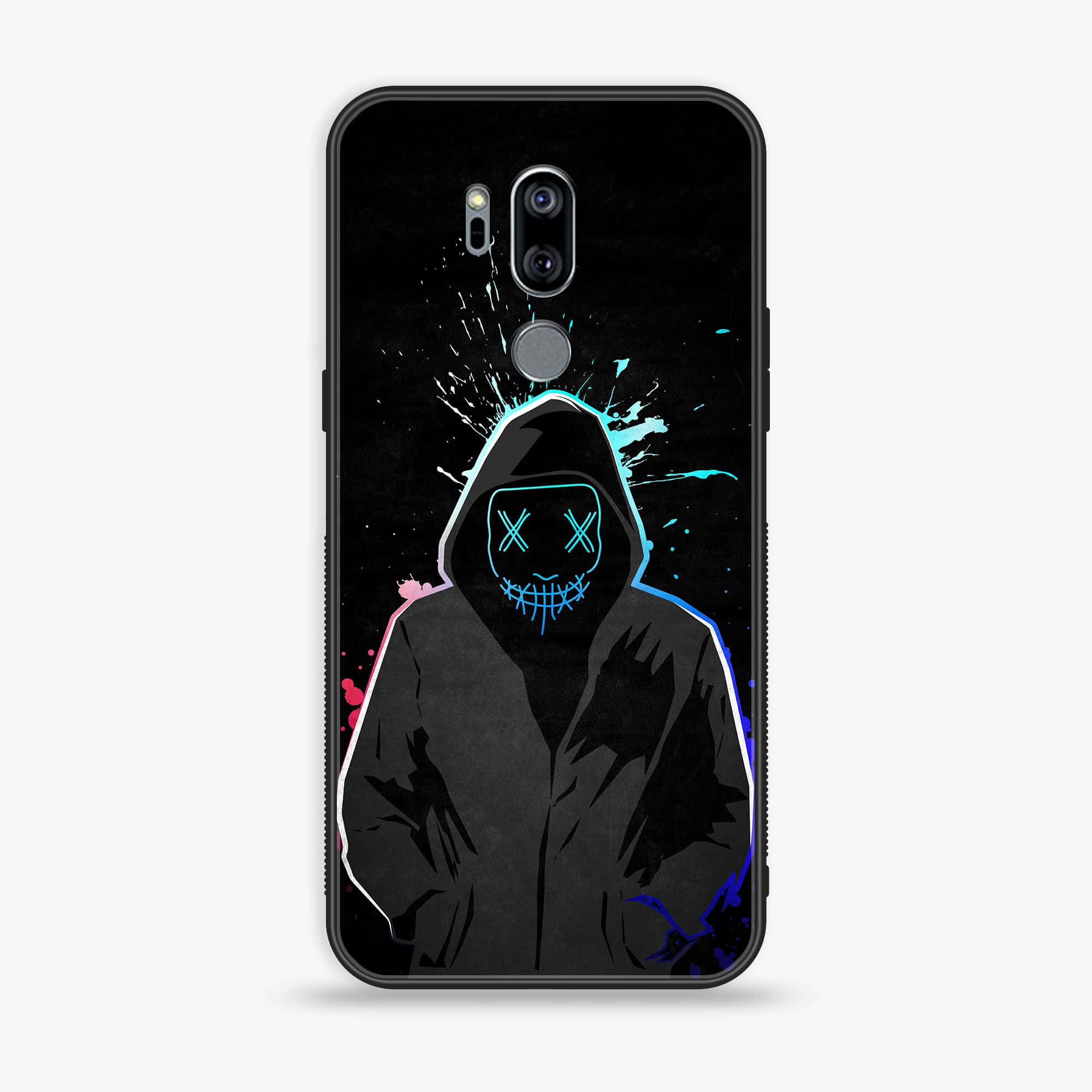 LG G7 ThinQ - Anonymous 2.0 Series - Premium Printed Glass soft Bumper shock Proof Case