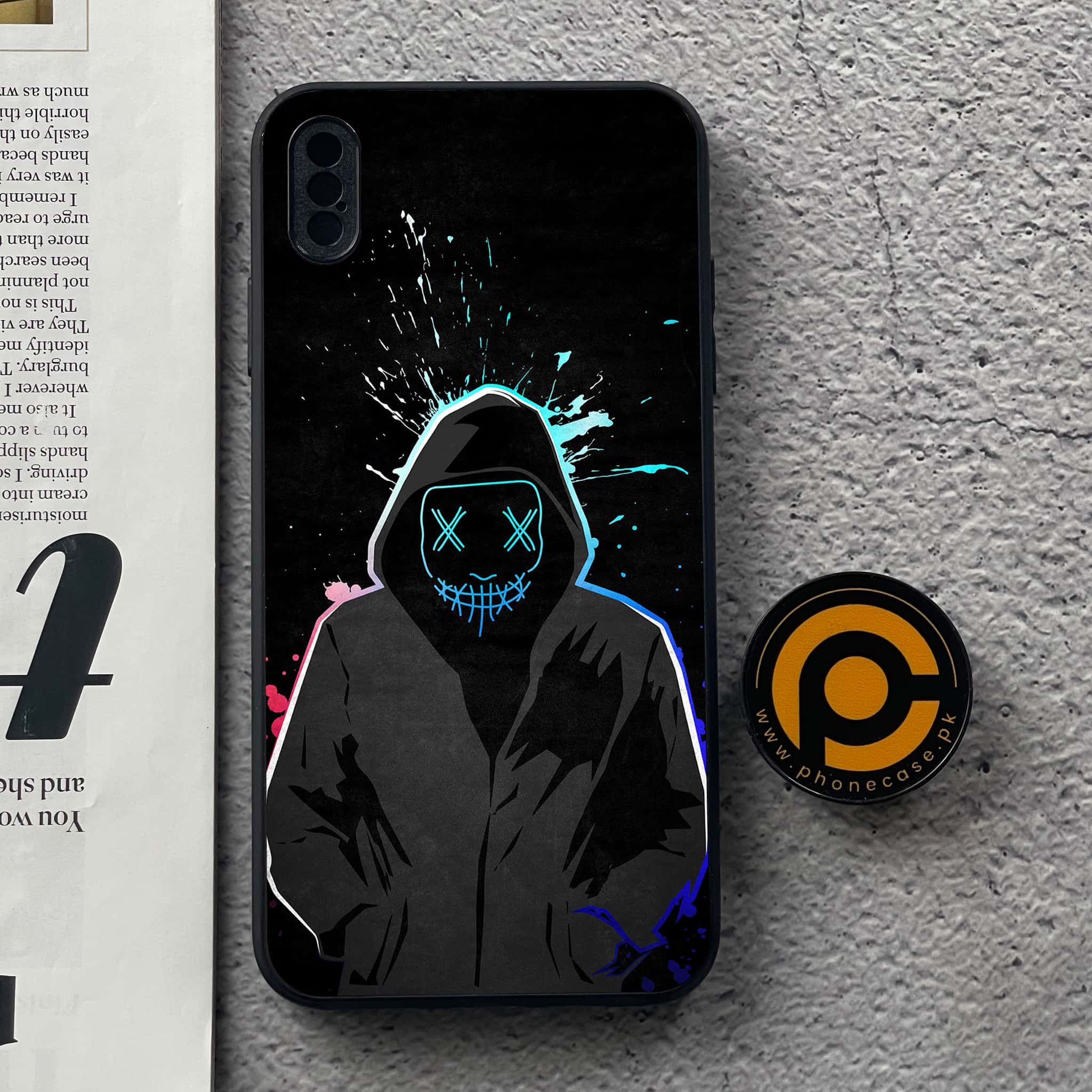 iPhone XS Max - Anonymous 2.0 Series  - Premium Metal Printed soft Bumper shock Proof Case