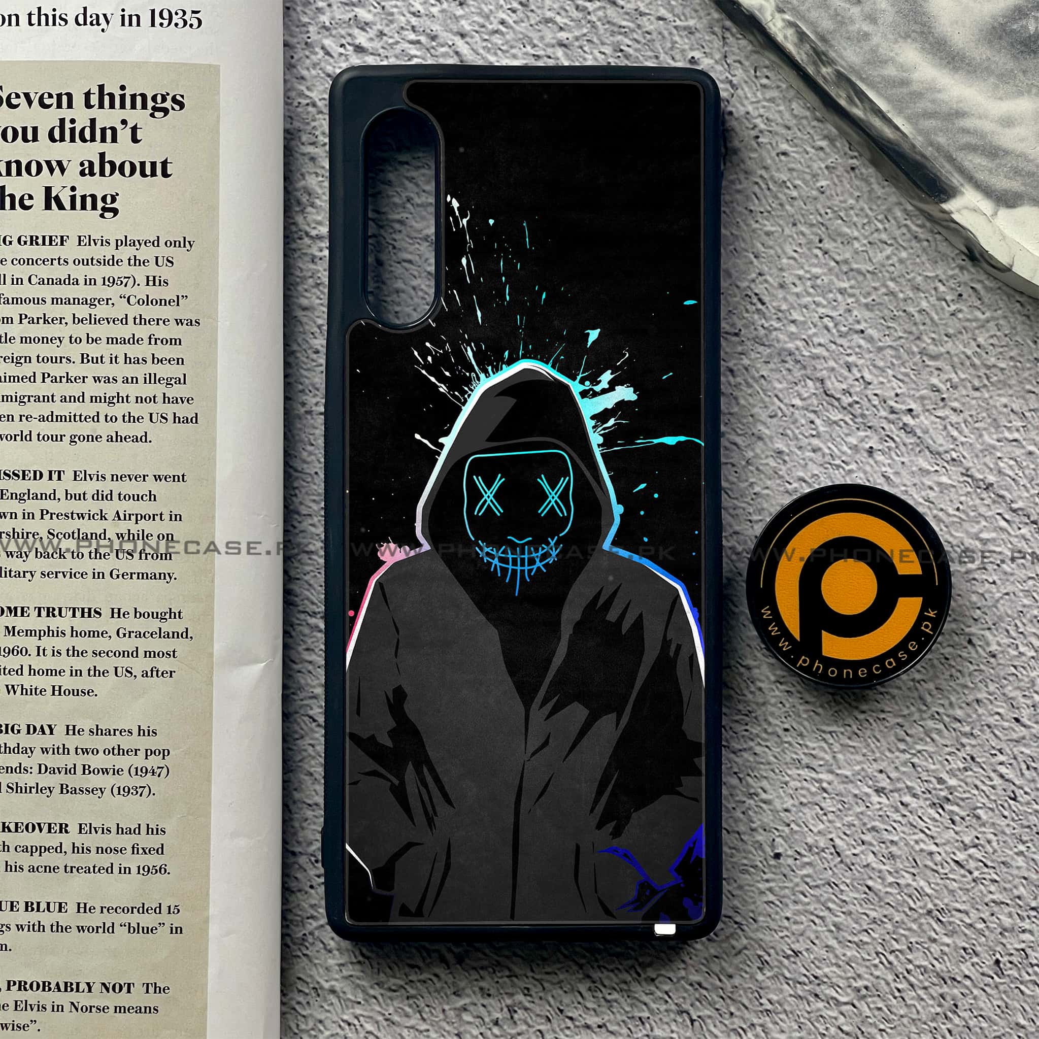 LG G9 - Anonymous 2.0 Series - Premium Printed Glass soft Bumper shock Proof Case