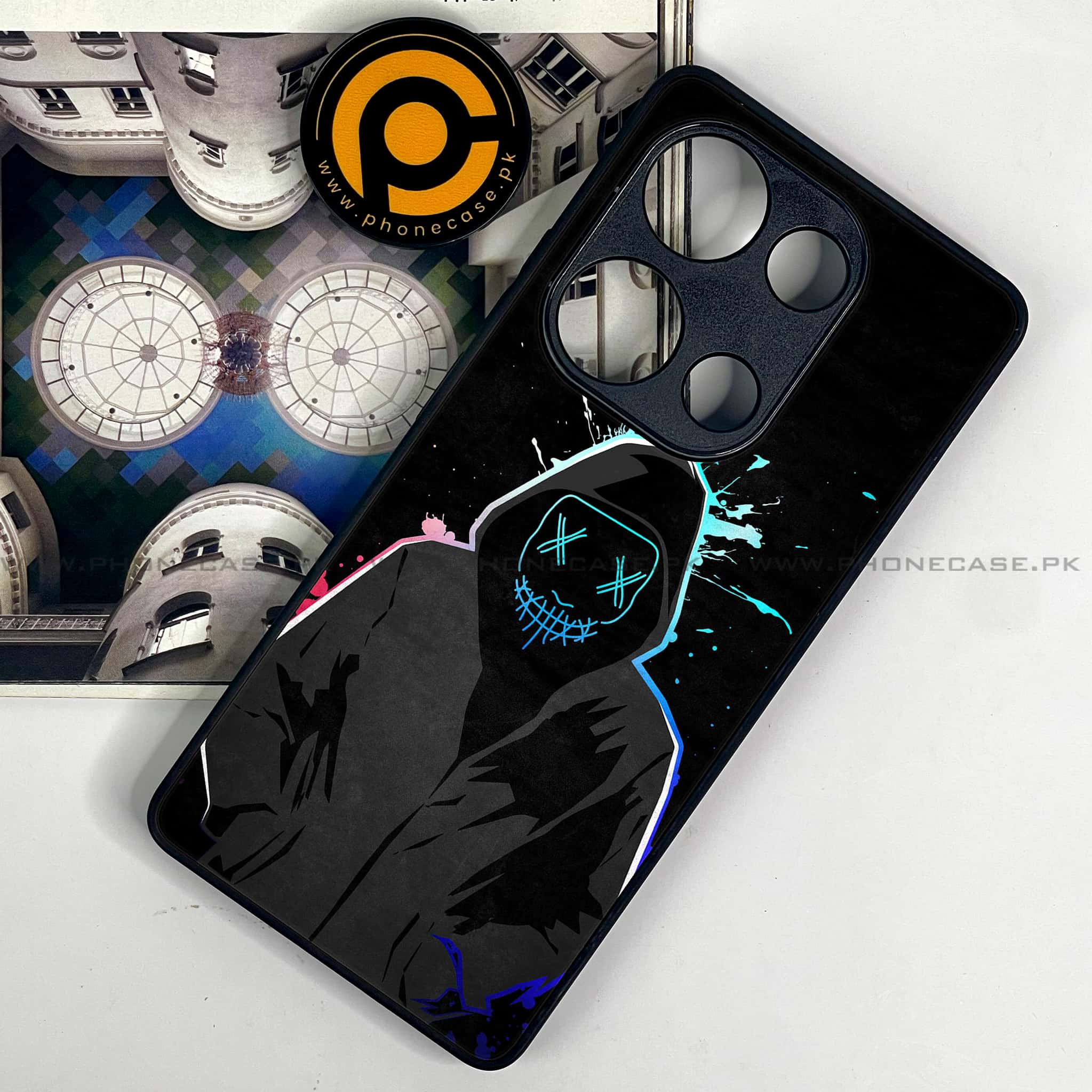 Redmi Note 13 Pro 4G - Anonymous 2.0 Series - Premium Metal Printed soft Bumper shock Proof Case